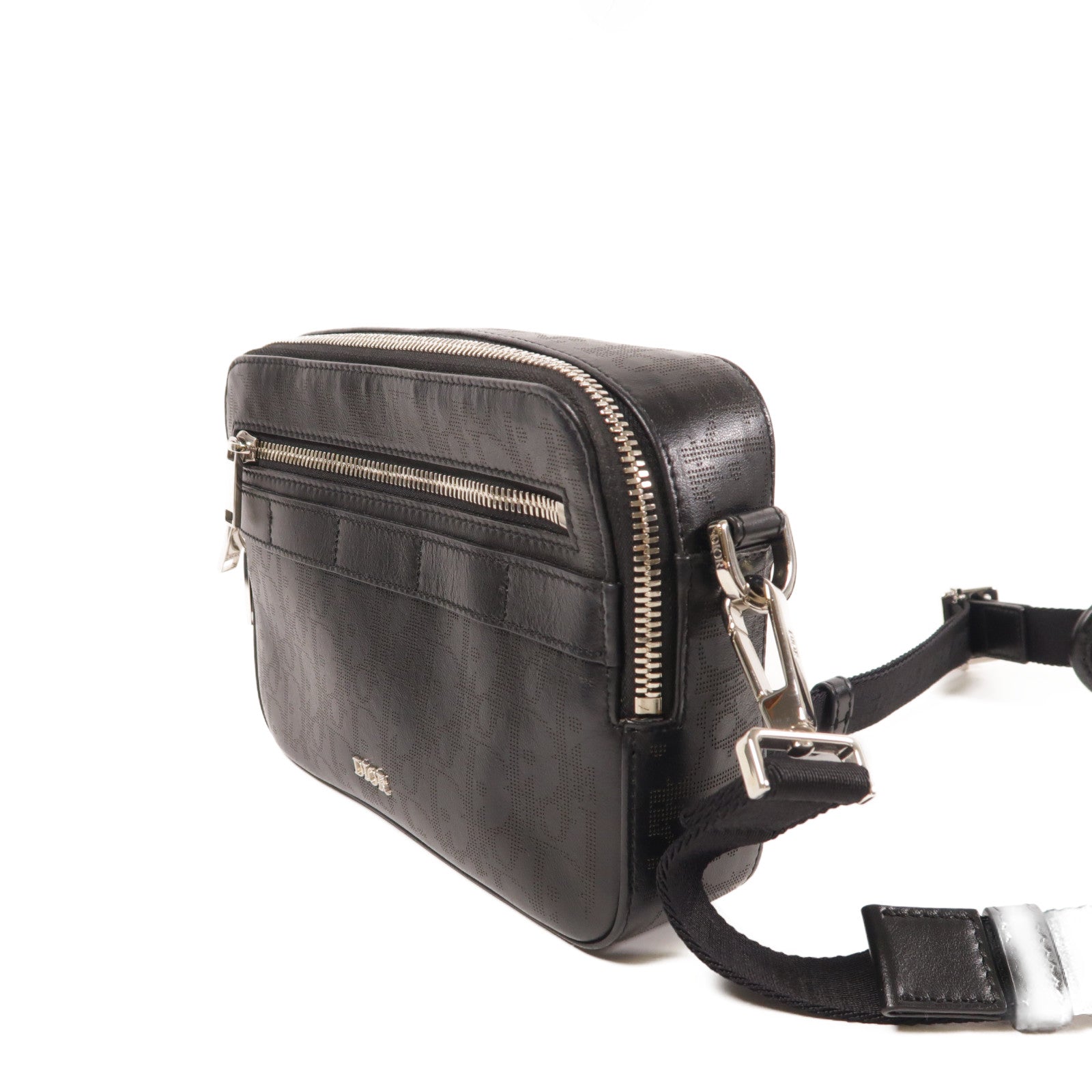 Dior 牛皮皮革Men Galaxy Sagair Messenger Bag銀扣肩背袋