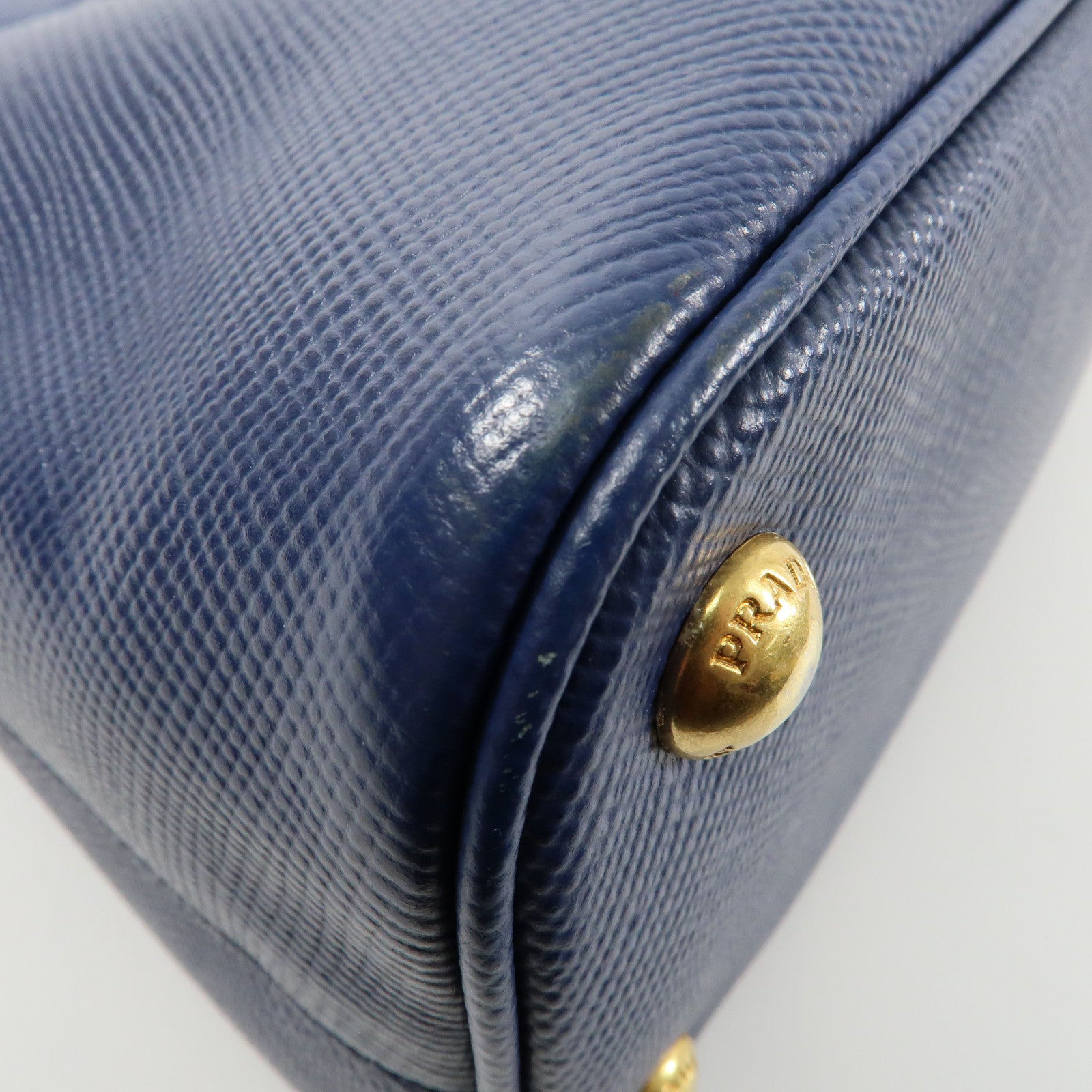 PRADA 牛皮皮革2way Shoulder金扣手挽肩背兩用袋