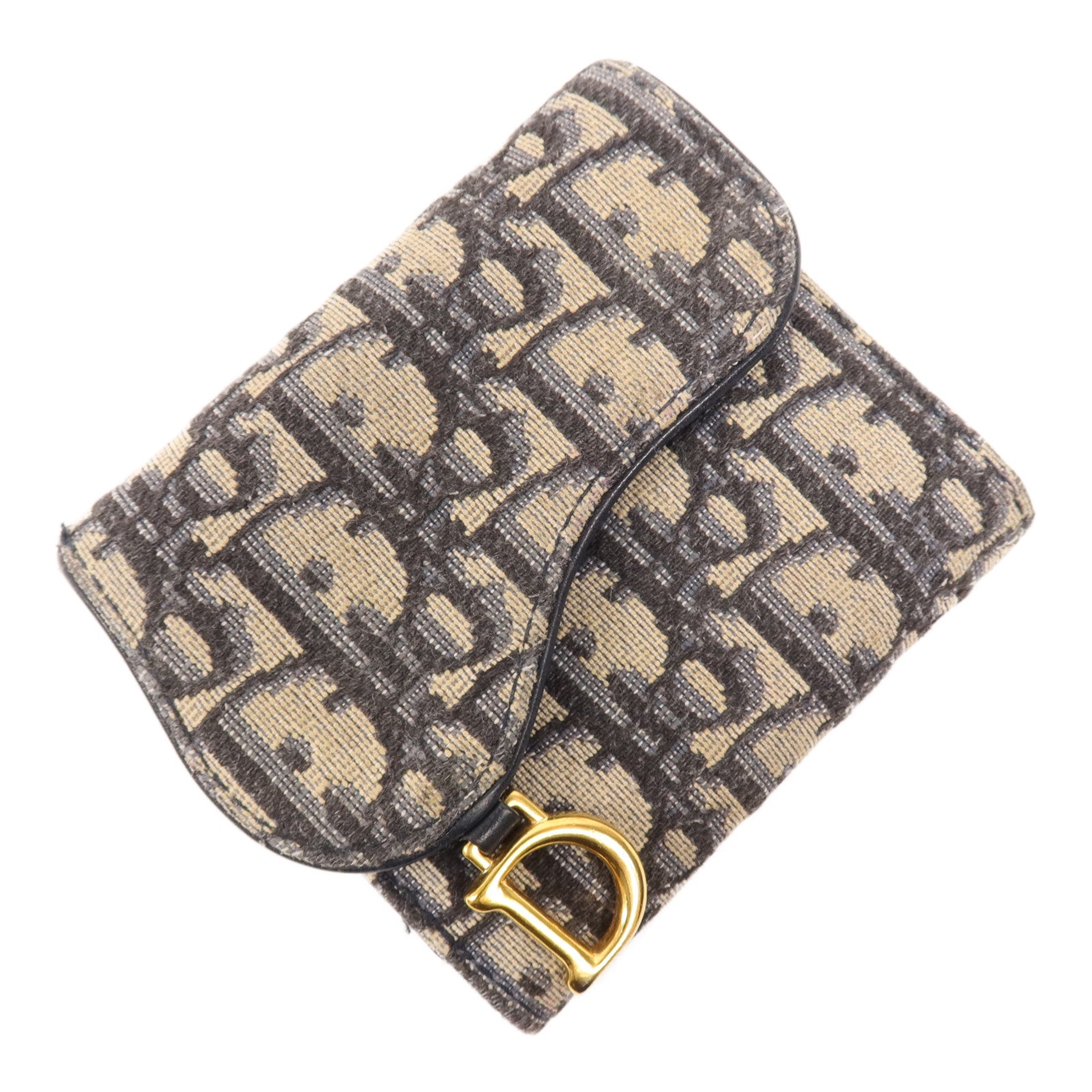 Dior 帆布Wallet金扣錢包