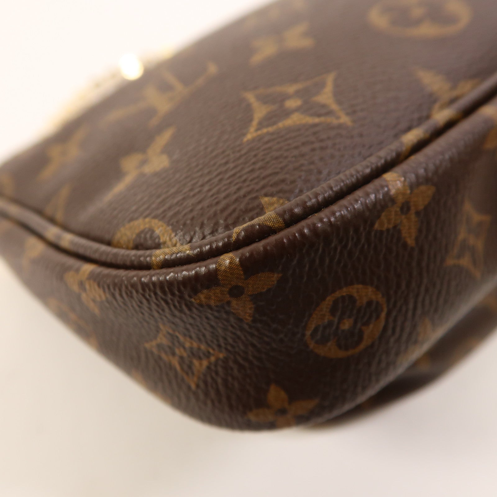 LOUIS VUITTON Monogram Multi Pochette Accessoires金扣手挽肩背兩用袋棕色