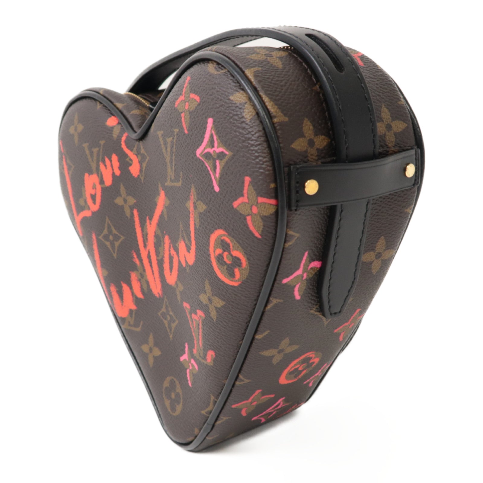 LOUIS VUITTON Monogram Sac Coeur Fall In Love金扣肩背袋啡色