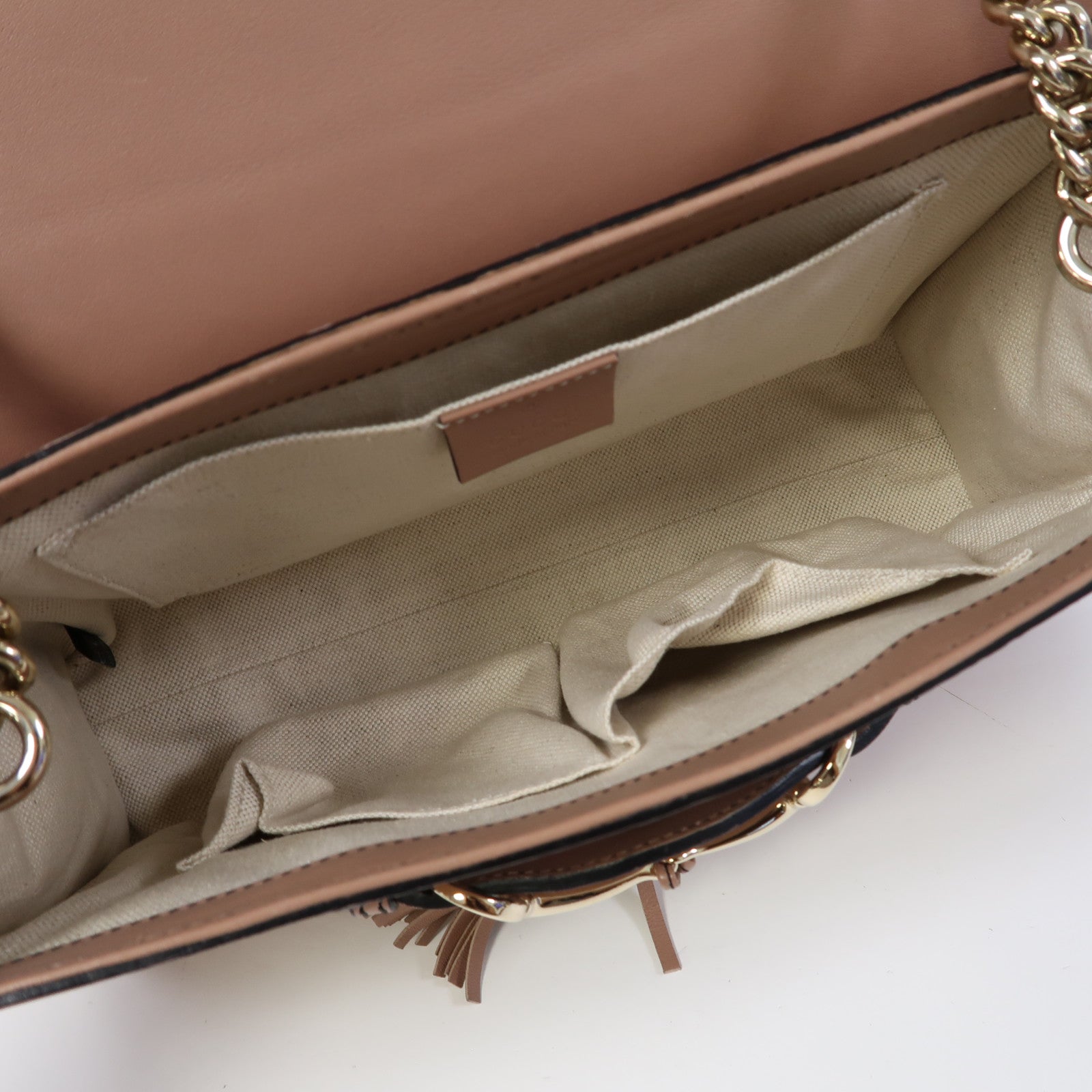 GUCCI 牛皮皮革Shoulder Bag金扣鏈帶肩背袋粉紅色