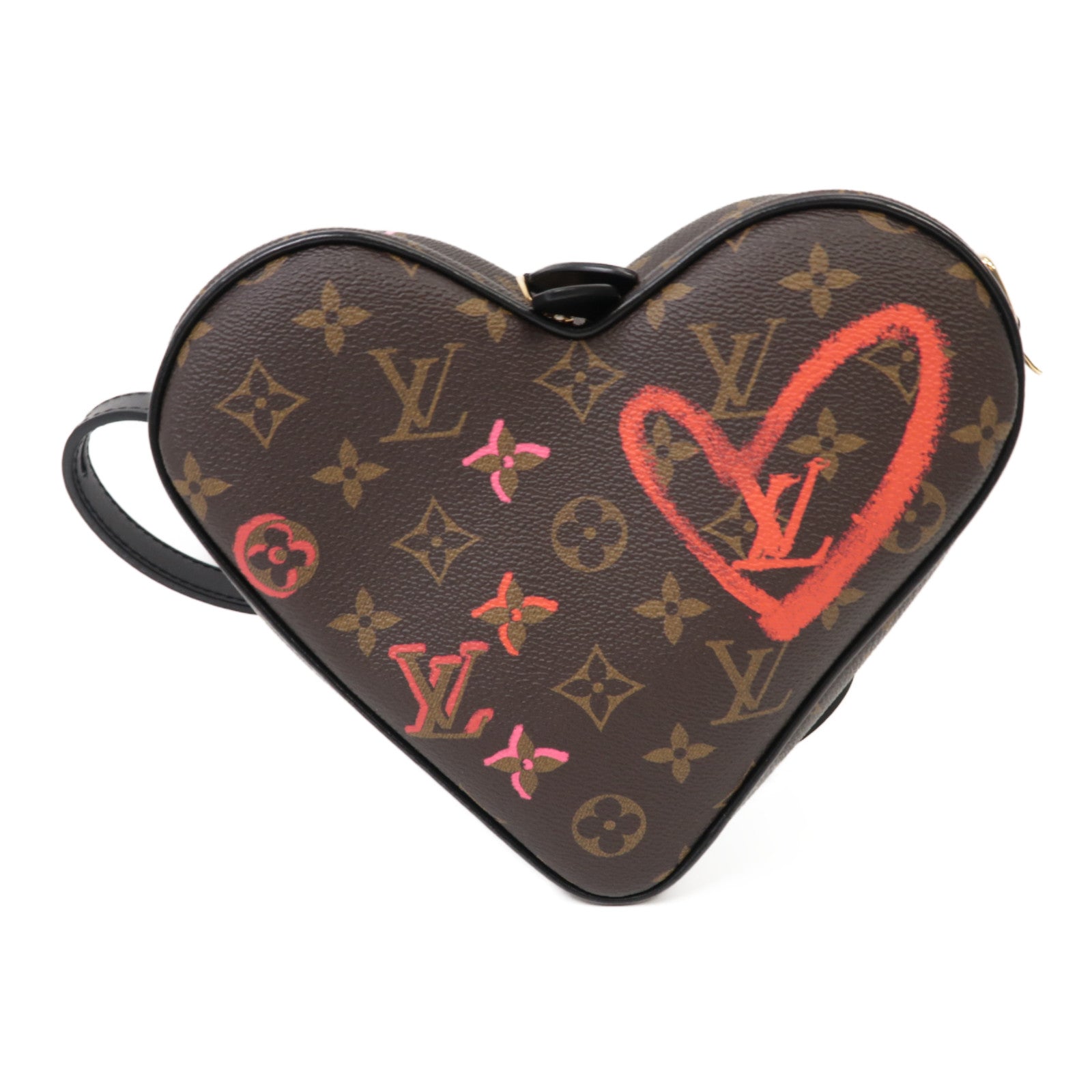 LOUIS VUITTON Monogram Sac Coeur Fall In Love金扣肩背袋啡色