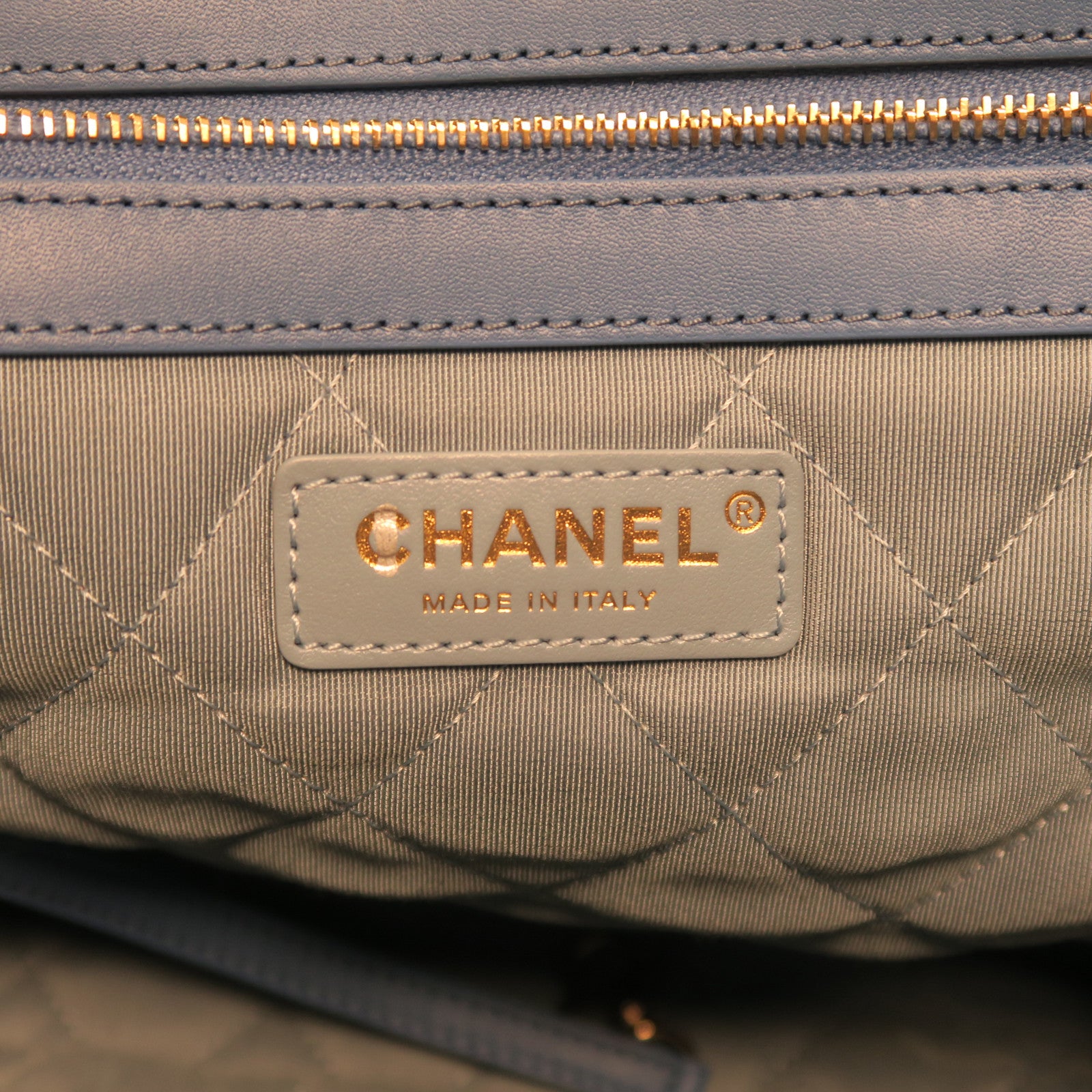 CHANEL **【激減優惠】菱格帆布Chain Shoulder Bag金扣手挽肩背兩用袋藍色