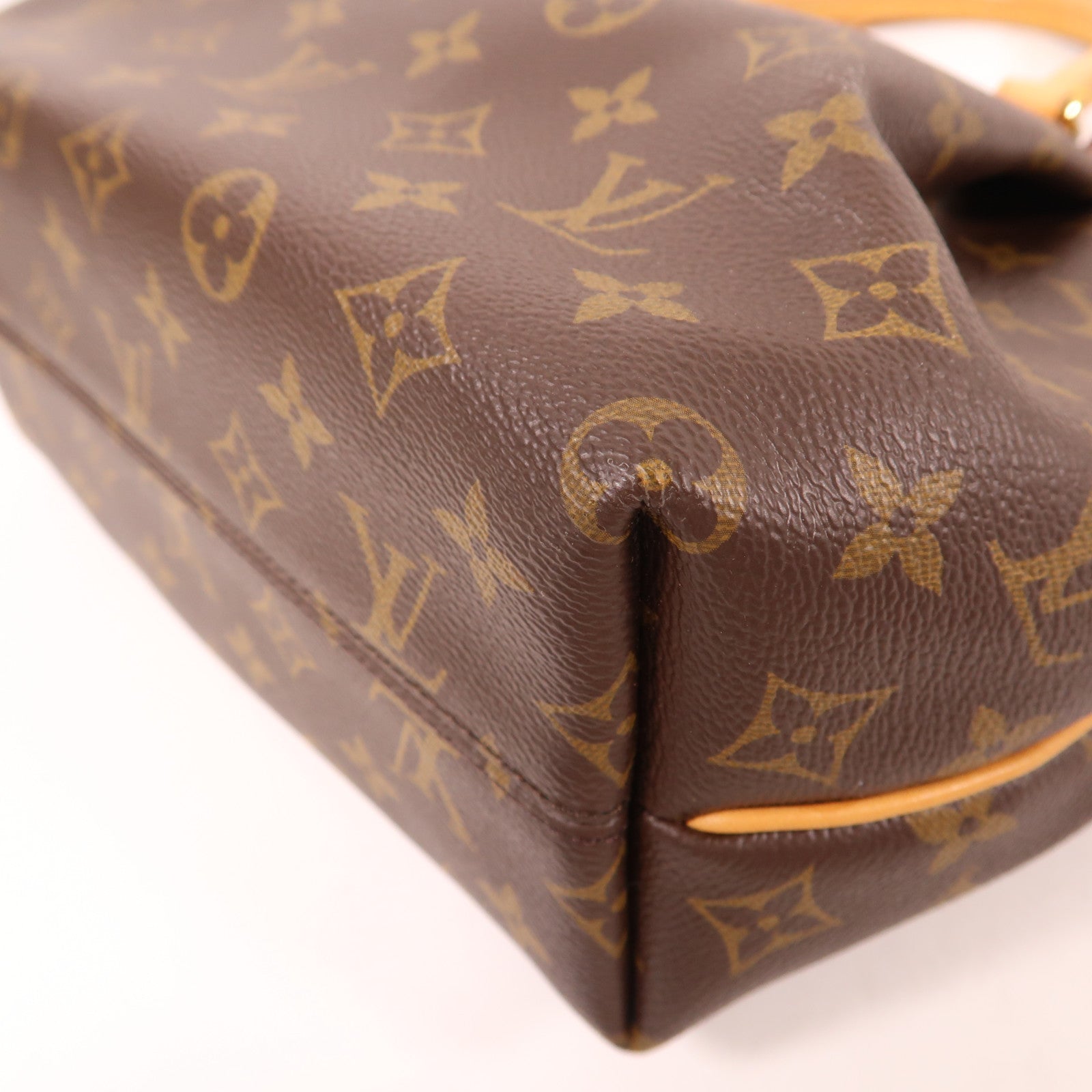 LOUIS VUITTON Monogram Turenne PM金扣手挽肩背兩用袋棕色