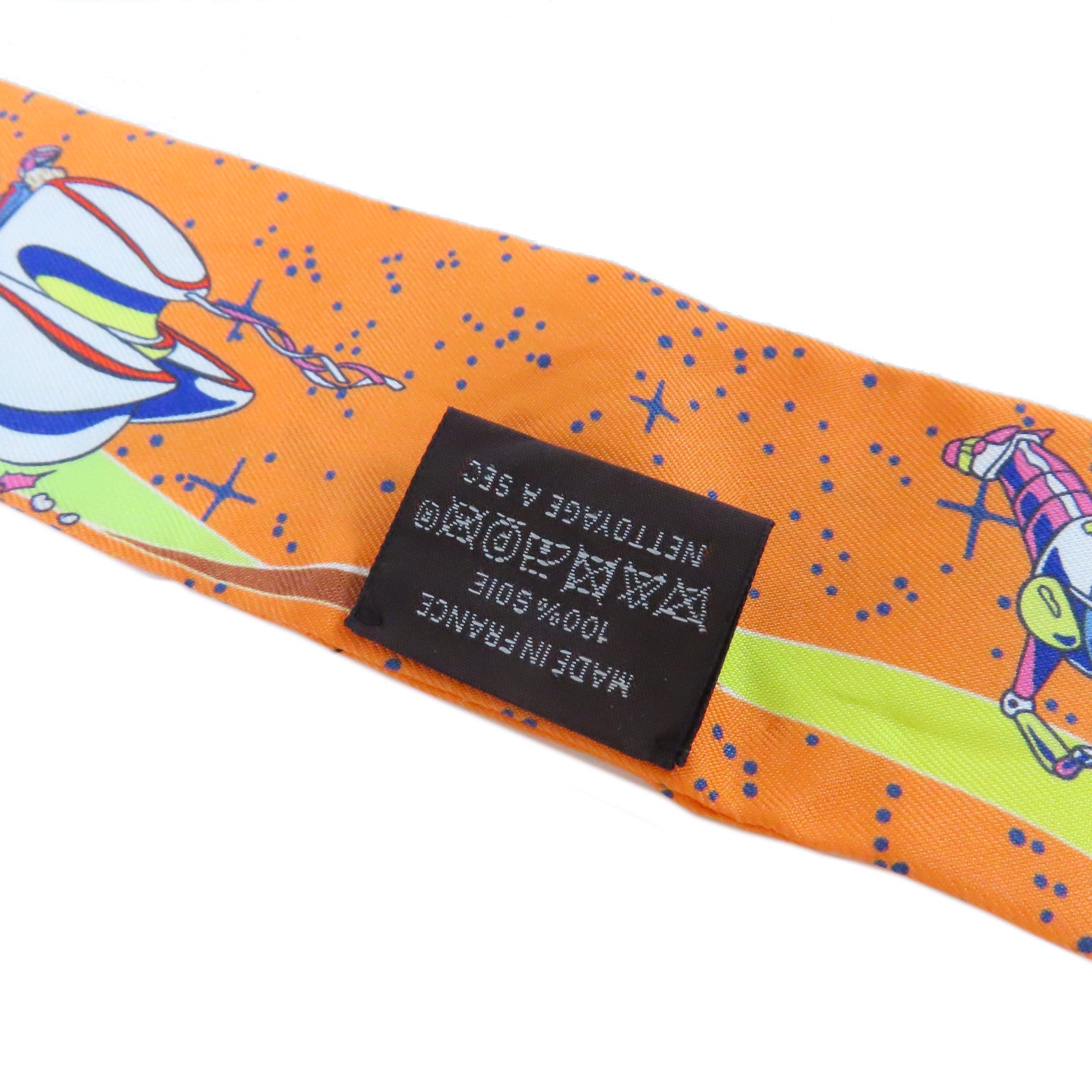 HERMES 【激減優惠】絲質Twilly Scarf絲巾橙色