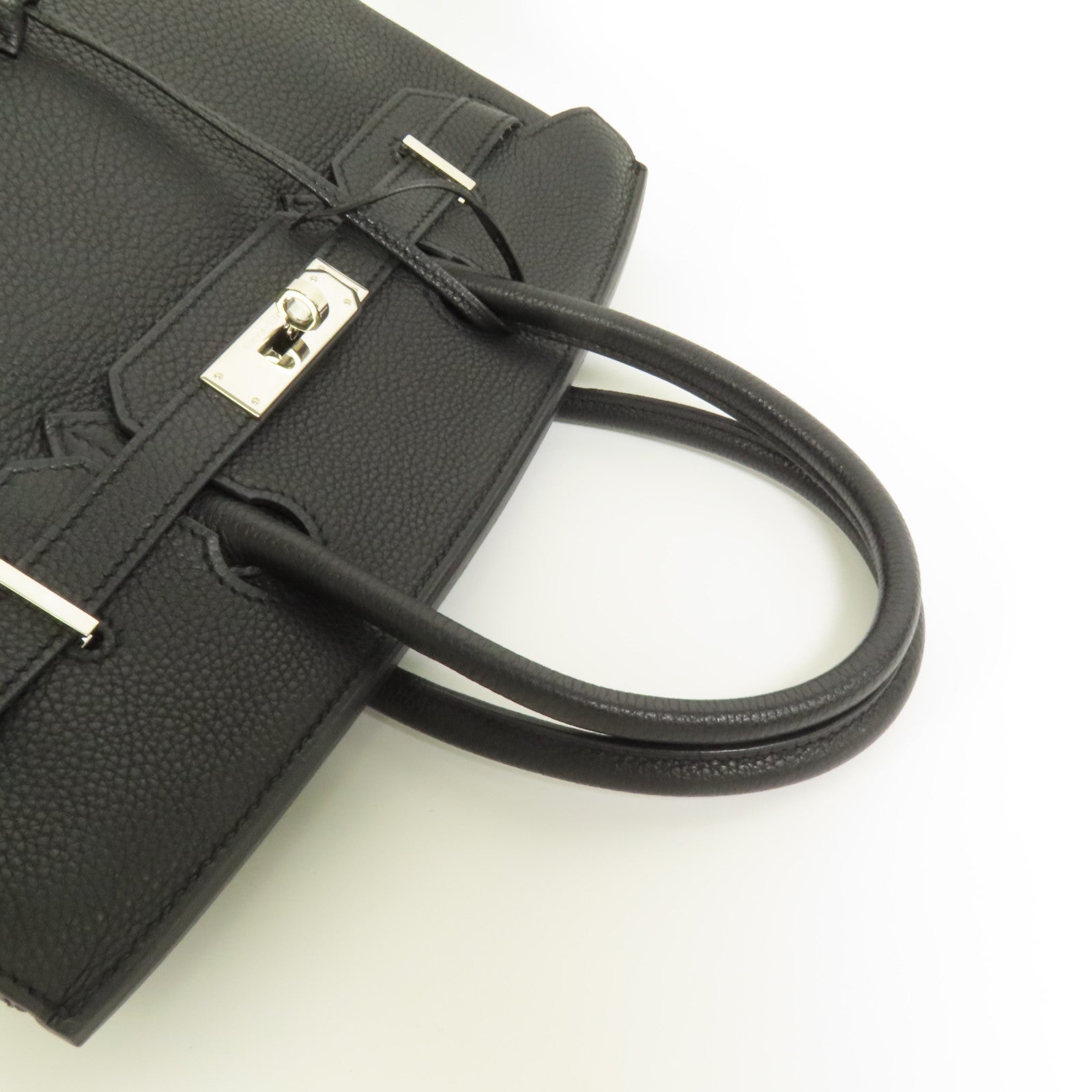 HERMES Togo皮革Birkin 30銀扣手挽袋Noir