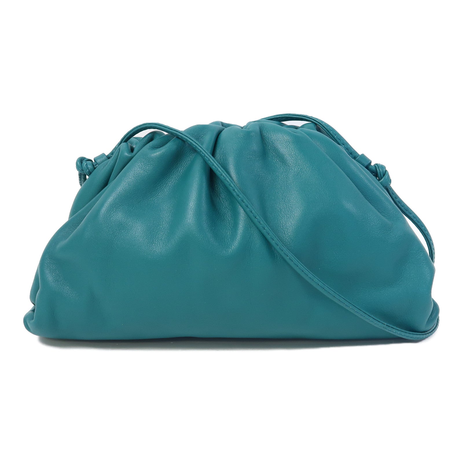 BOTTEGA VENETA 牛皮皮革Mini Pouch Shoulder Bag肩背袋藍色