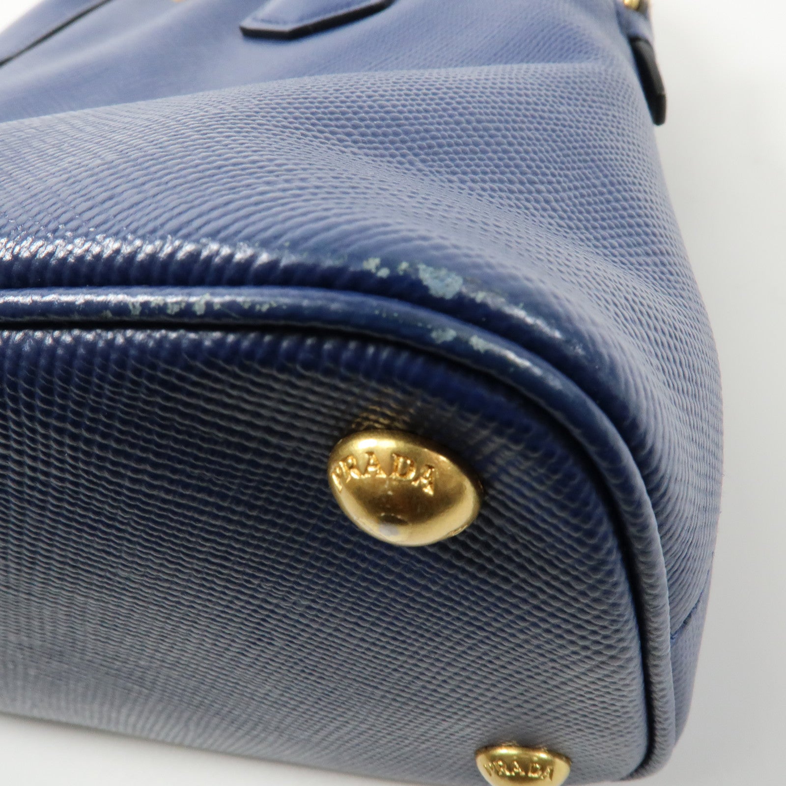 PRADA 牛皮皮革2way Shoulder金扣手挽肩背兩用袋