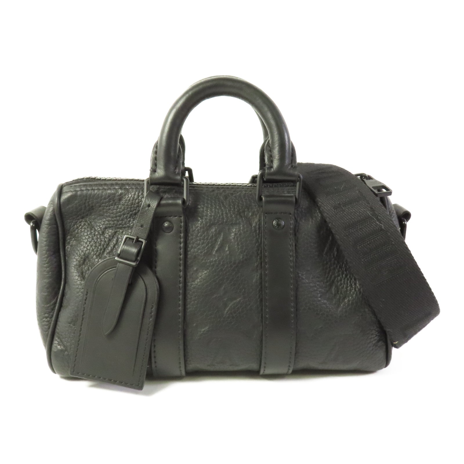 LOUIS VUITTON Taurillon Monogram Keepall Bandouliere 25手挽肩背兩用袋