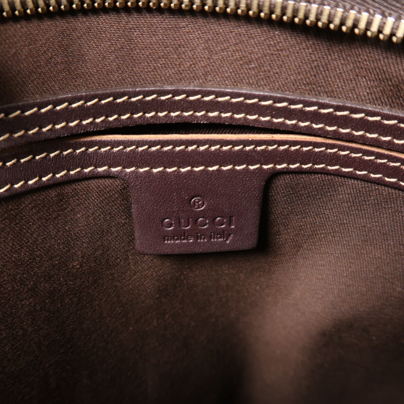 GUCCI 塗層帆布Shoulder Bag金扣肩背袋