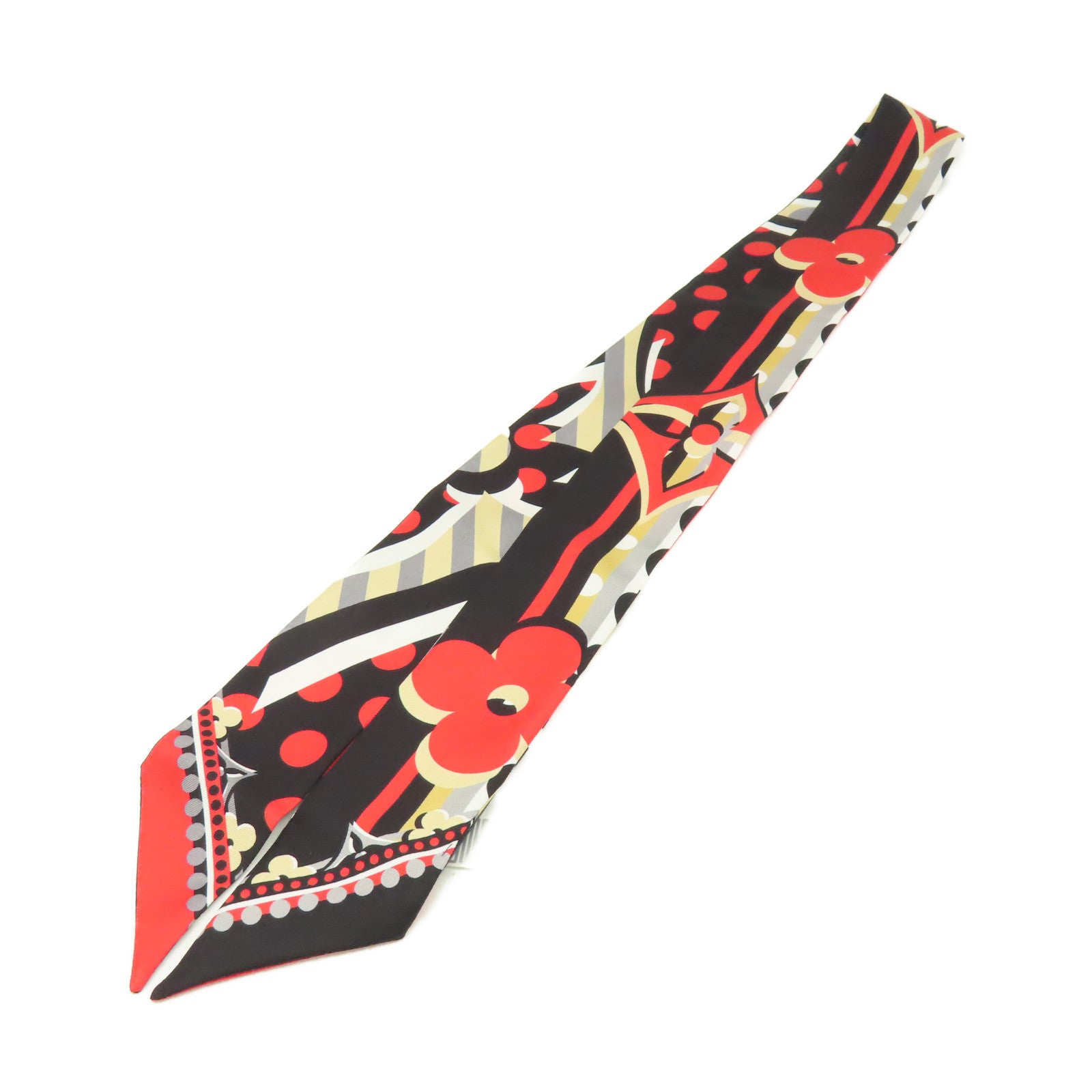 LOUIS VUITTON 【激減優惠】Pop Monogram絲質BB Bandeau Scarf絲巾紅色/黑色/彩色