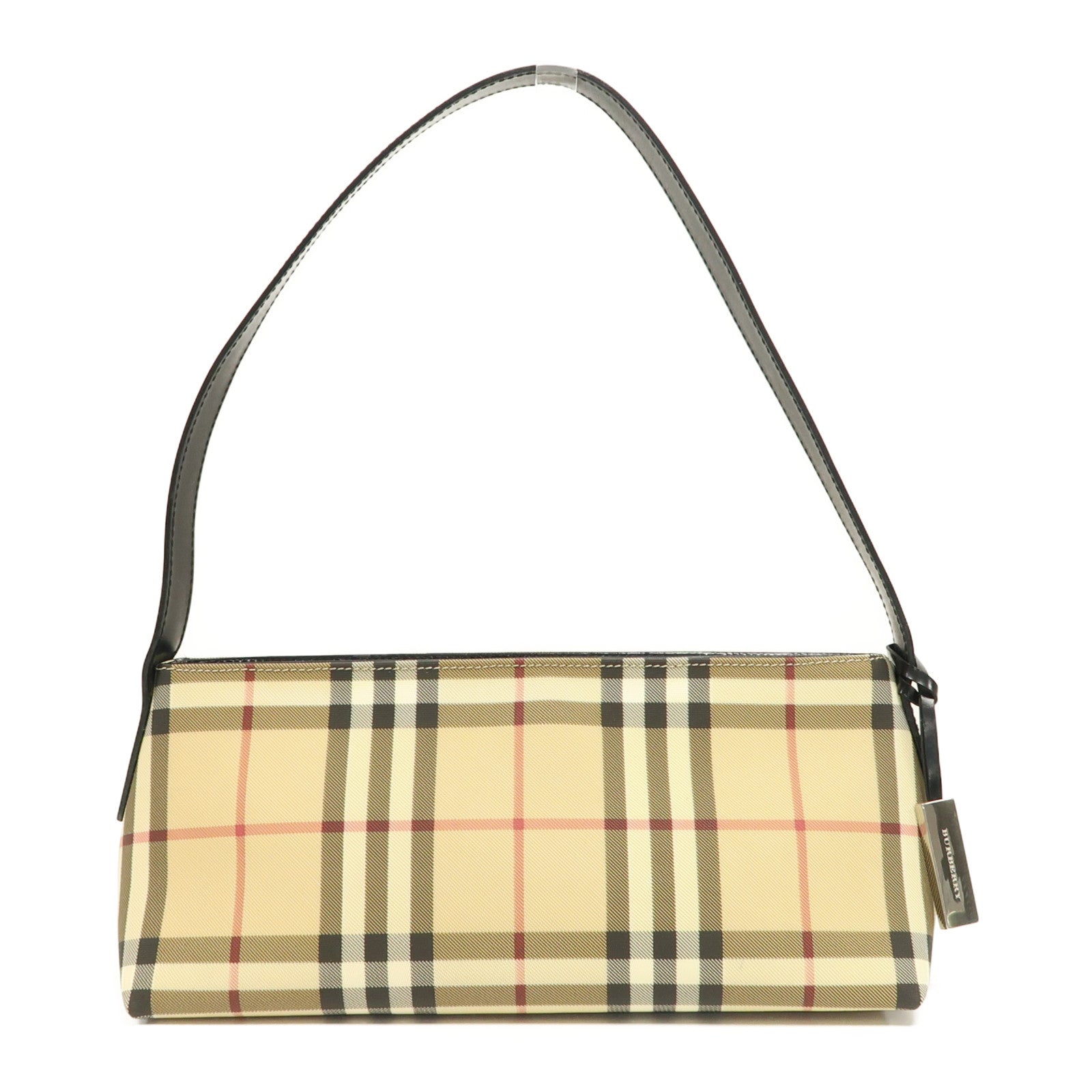 BURBERRY 【激減優惠】塗層帆布Hand Bag銀扣手挽袋米色