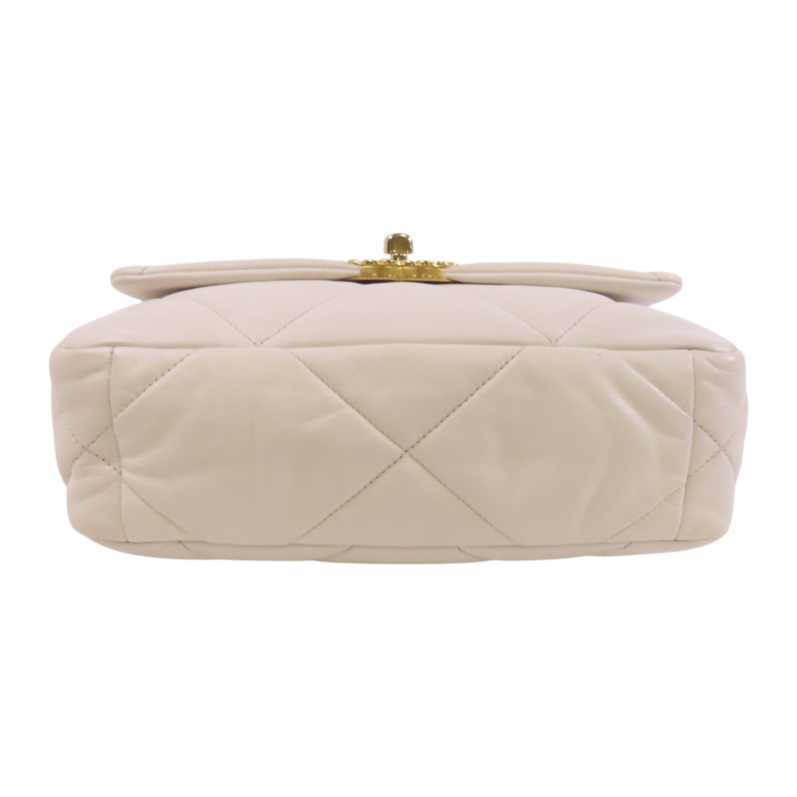 CHANEL 羊皮皮革Chanel 19金扣鏈帶手挽肩背兩用袋