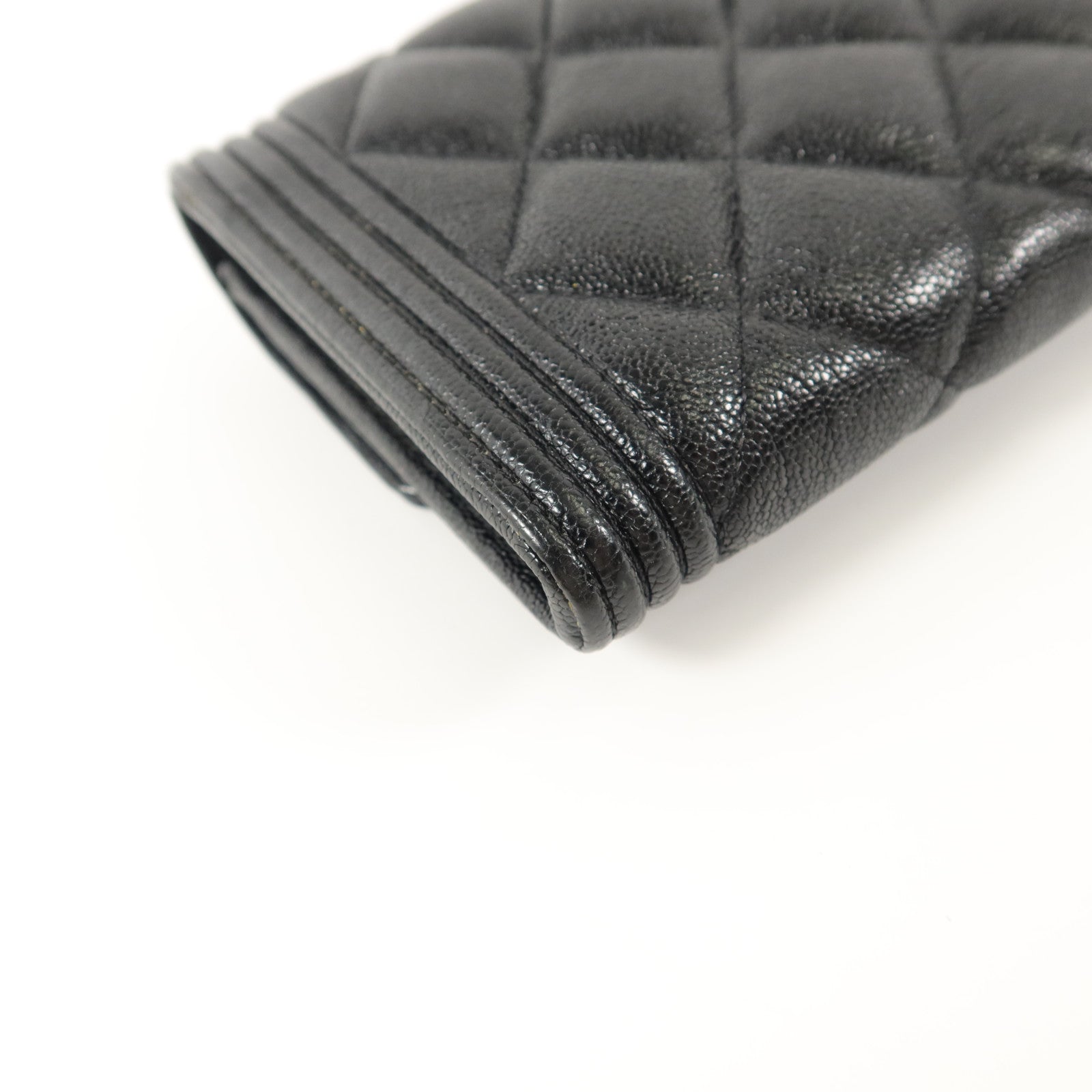 CHANEL 牛皮皮革Boy Long Wallet長錢包