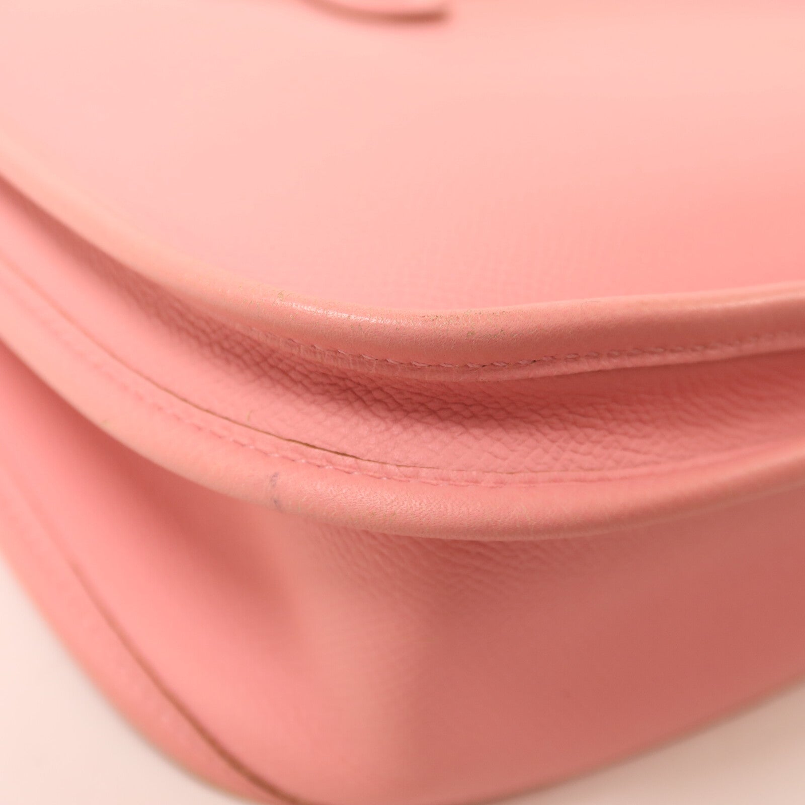 HERMES Epsom皮革Evelyne PM 肩背袋Rose Confetti