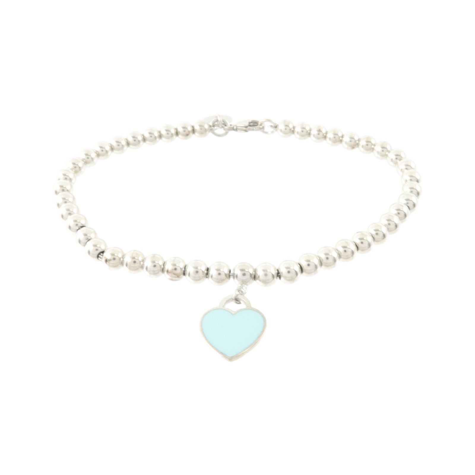 TIFFANY＆CO 925純銀/琺瑯Return To Tiffiany Heart Bracelet手鏈