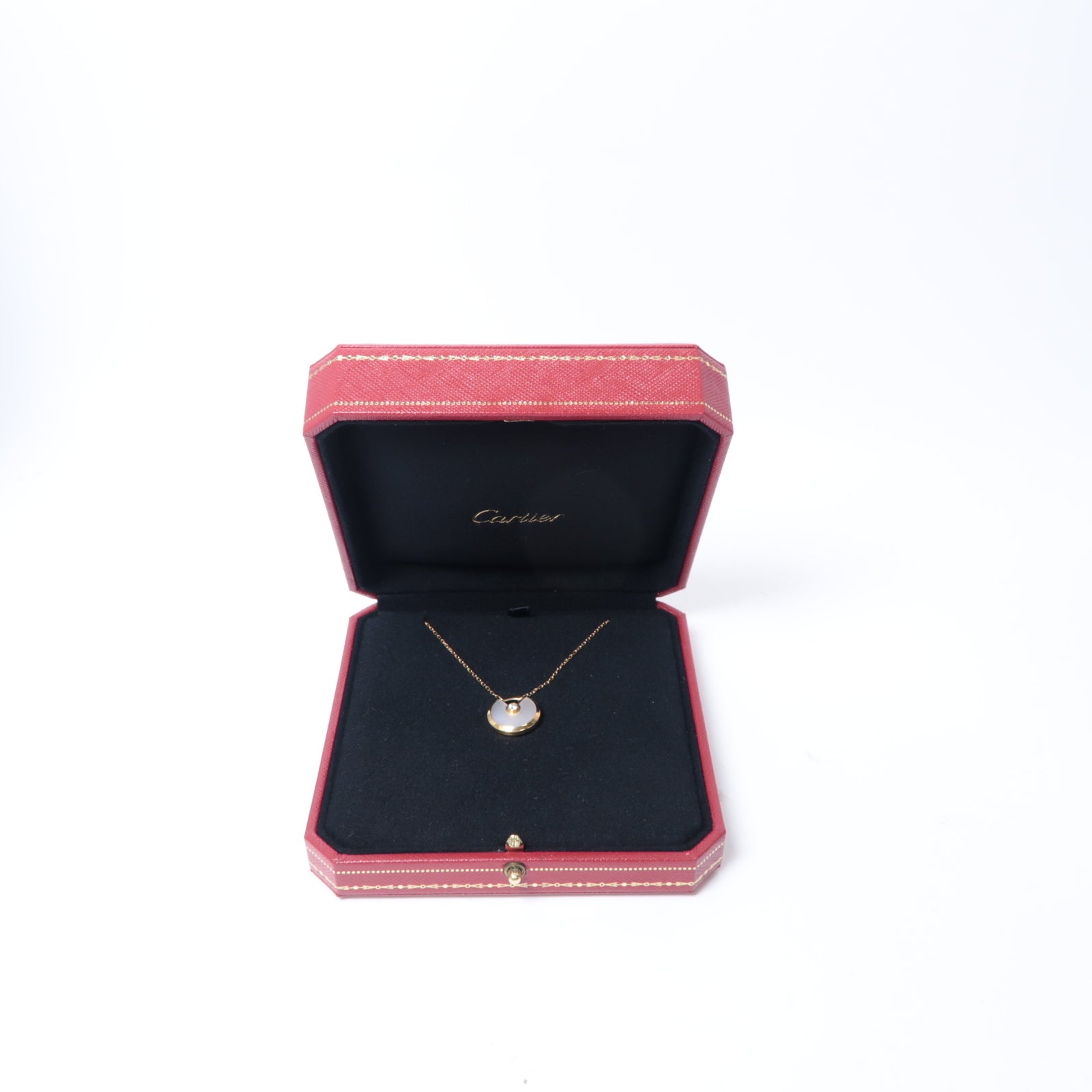 CARTIER 【激減優惠】18K黃金Amulette De Cartier珍珠/鑽石項鍊