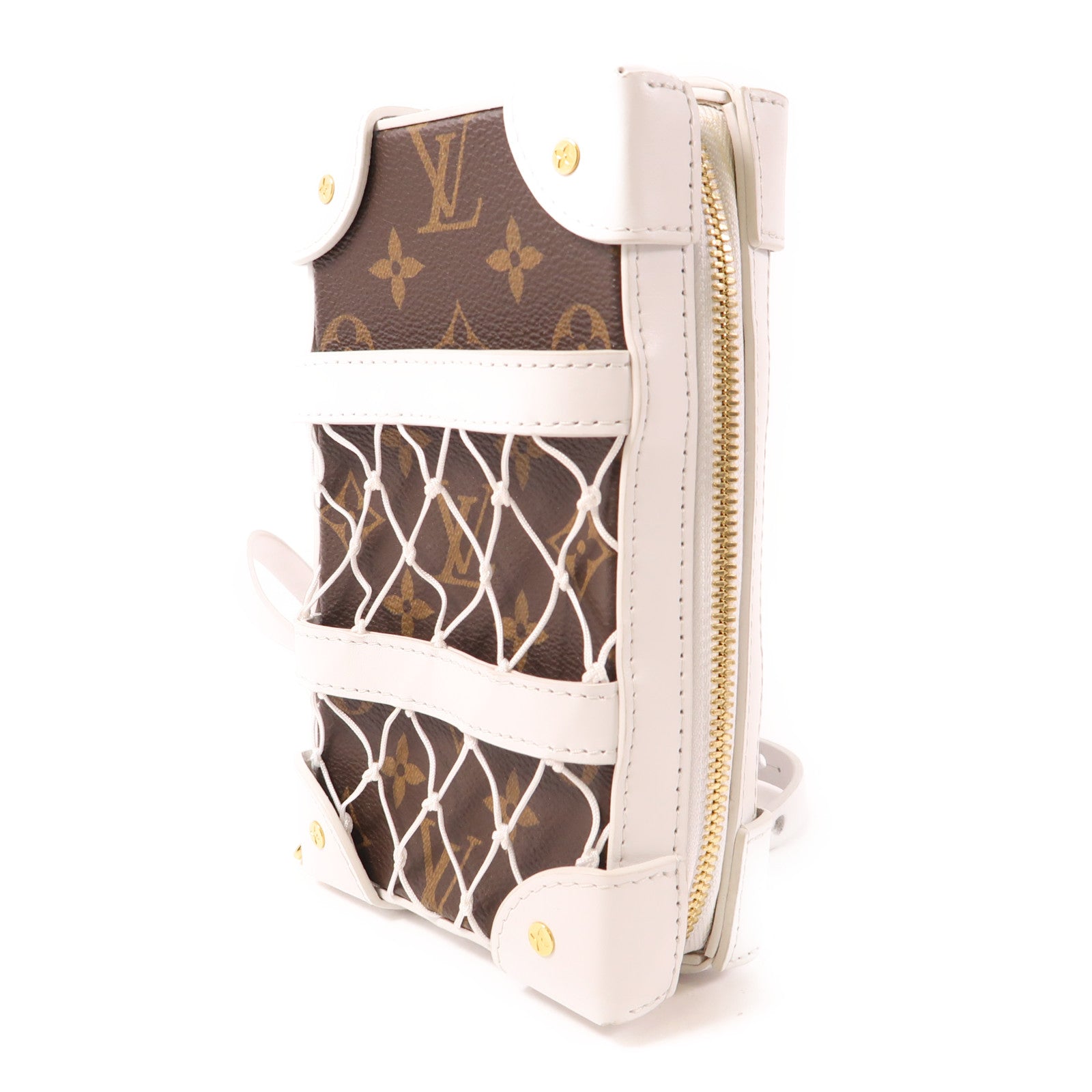 LOUIS VUITTON LV GHW LVxNBA Soft Trunk Shoulder Bag M80102 Monogram Brown/White