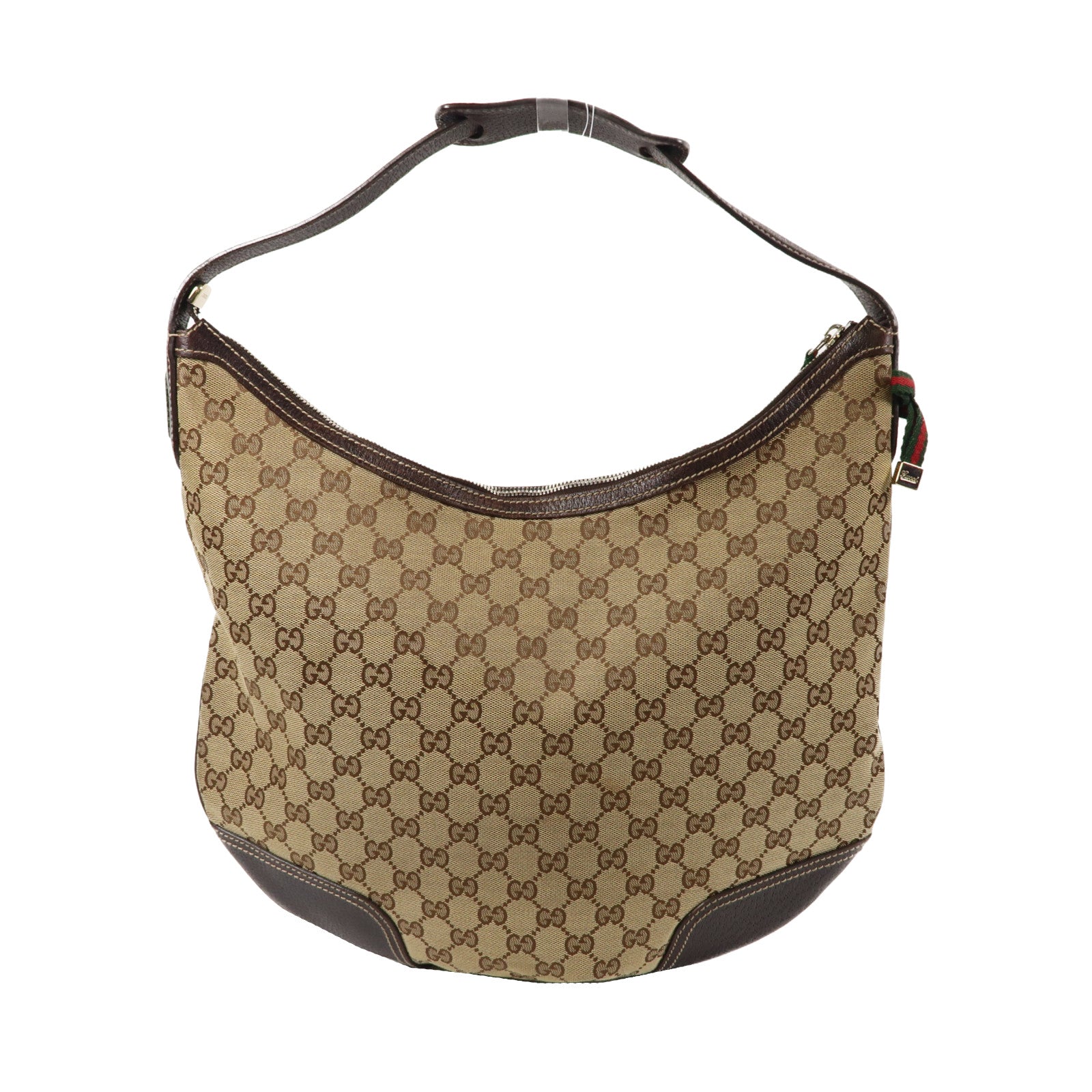 GUCCI GG帆布Princy Hobo Bag金扣肩背袋啡色