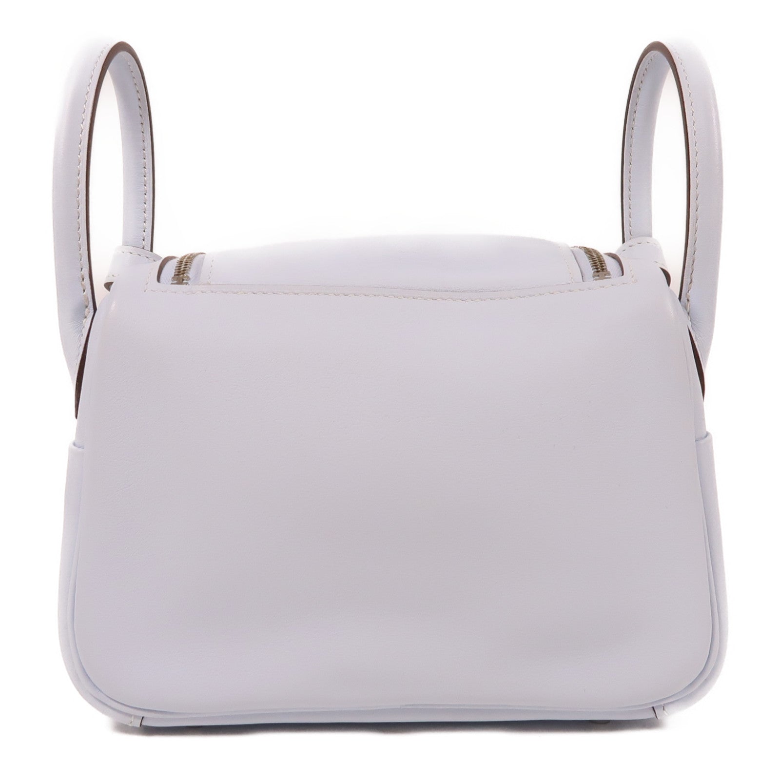 HERMES 【激減優惠】Swift皮革Mini Lindy銀扣手挽肩背兩用袋Bleu Pale