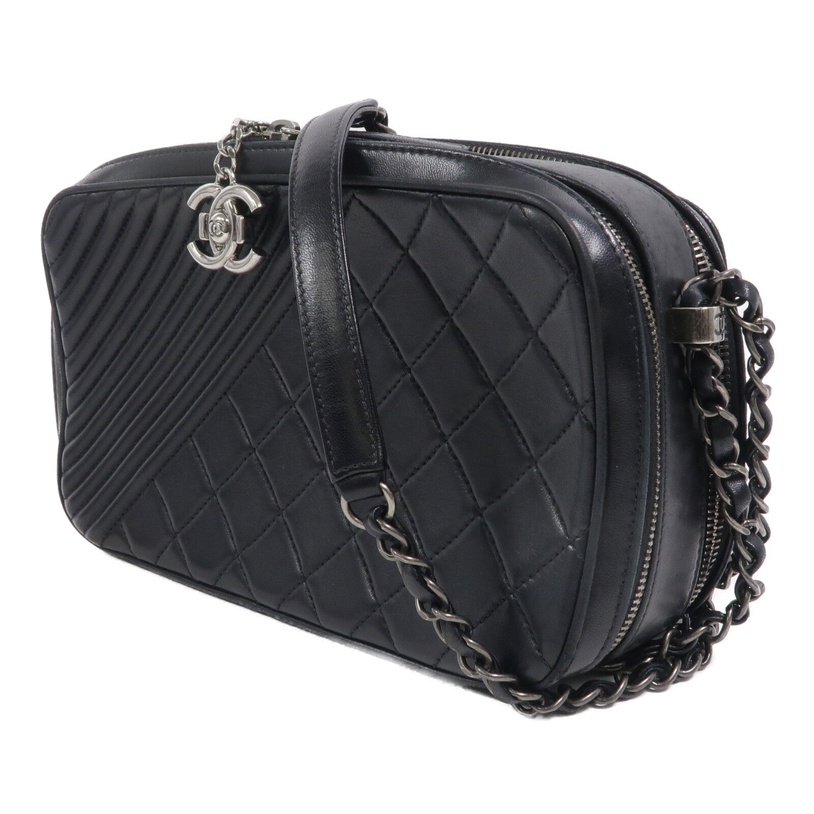 CHANEL 牛皮皮革Shoulder Bag鏈帶肩背袋