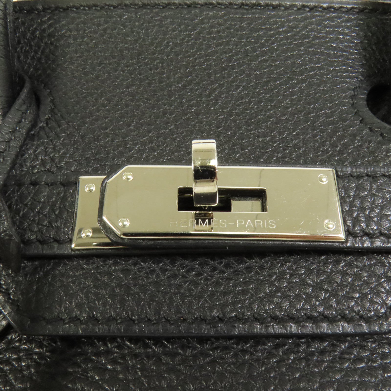 HERMES Togo皮革Birkin 30銀扣手挽袋Noir