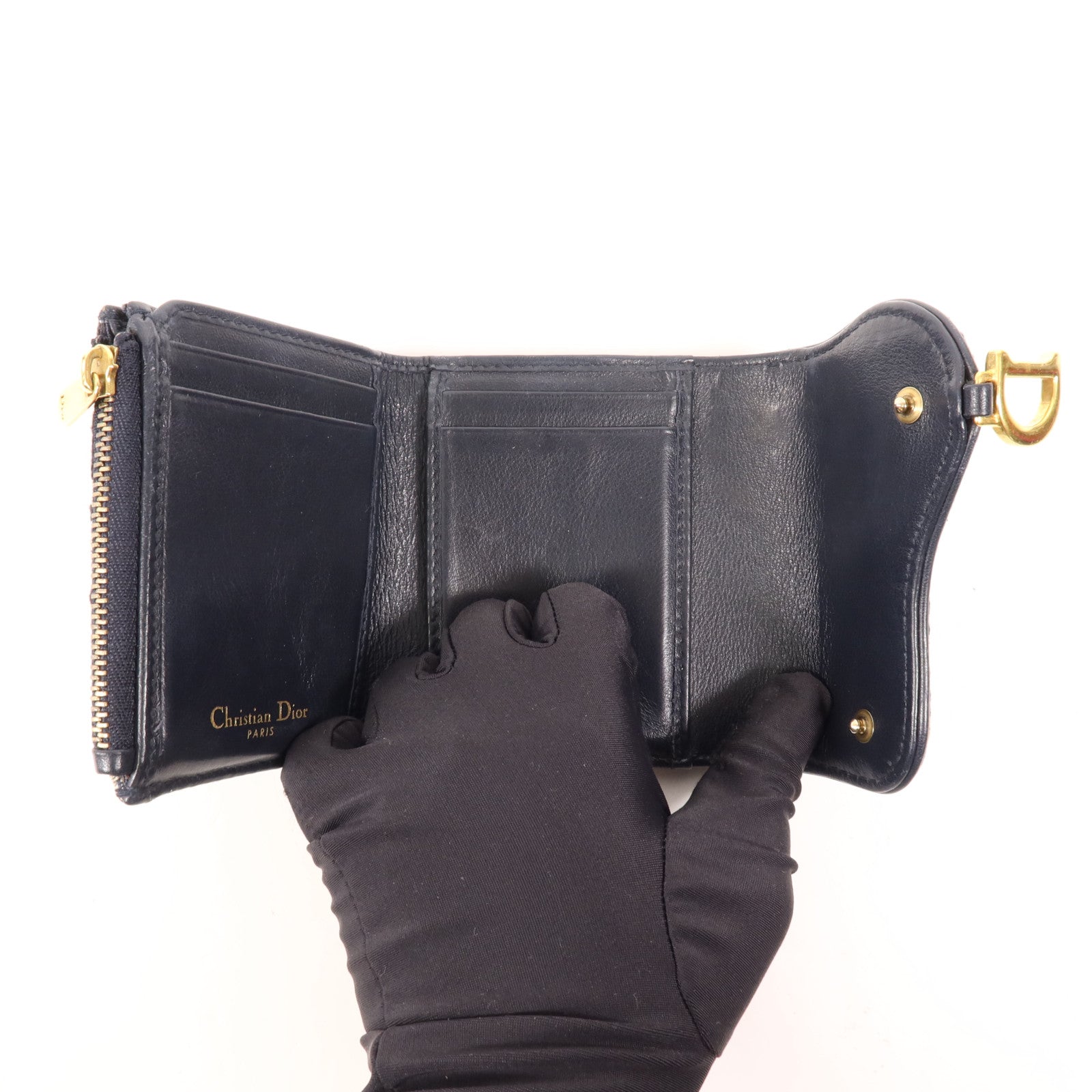 Dior 帆布Wallet金扣錢包