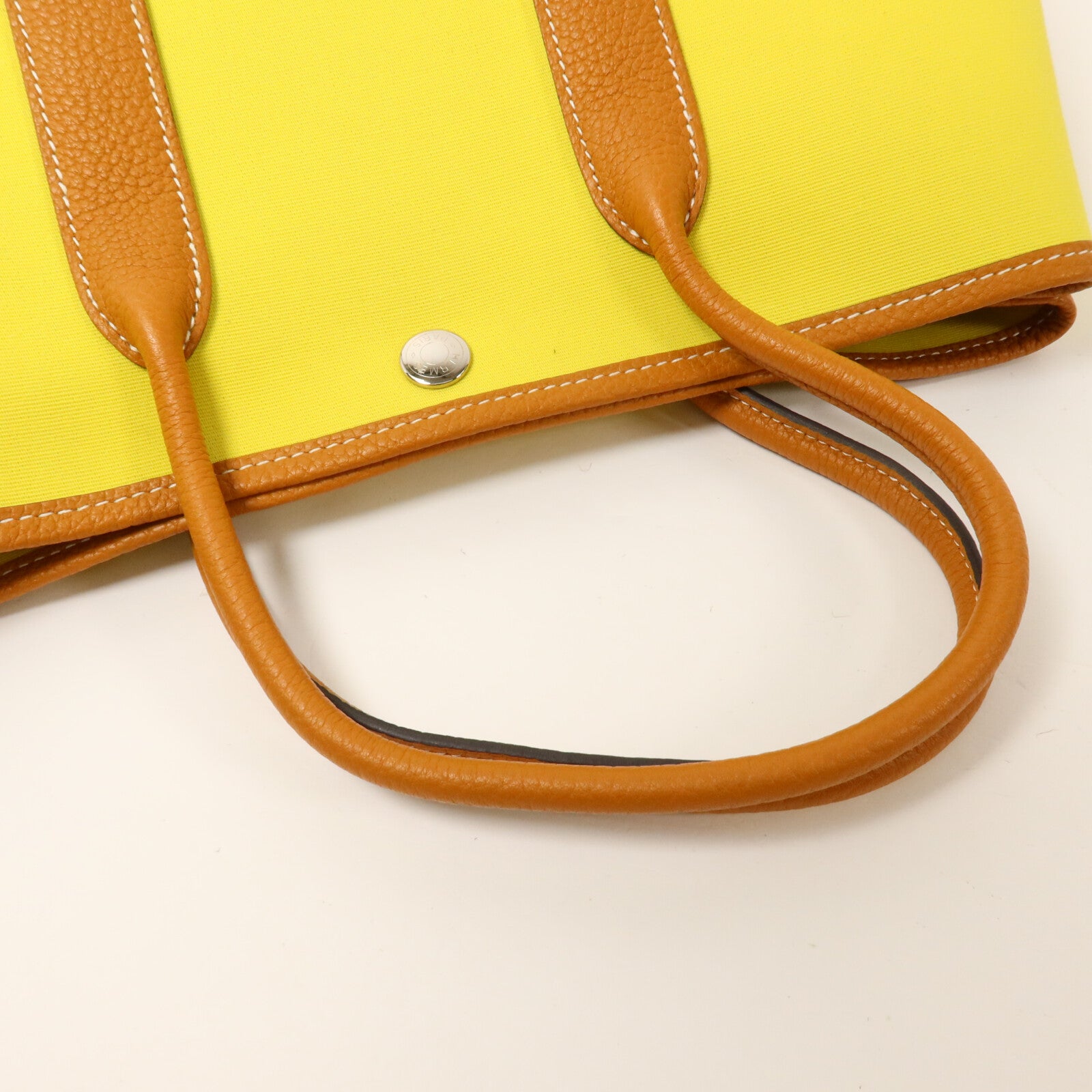 HERMES 帆布Garden Party TPM手挽袋Lime