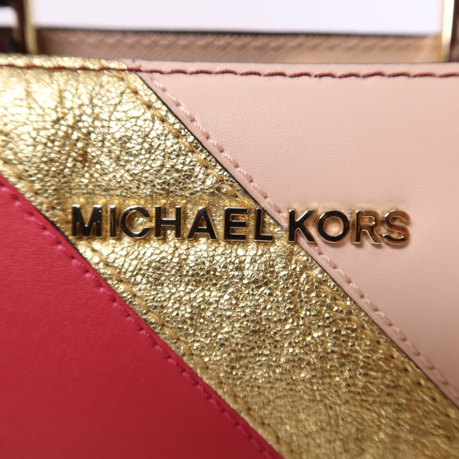 Michael Kors 皮革Hand Bag金扣手挽袋