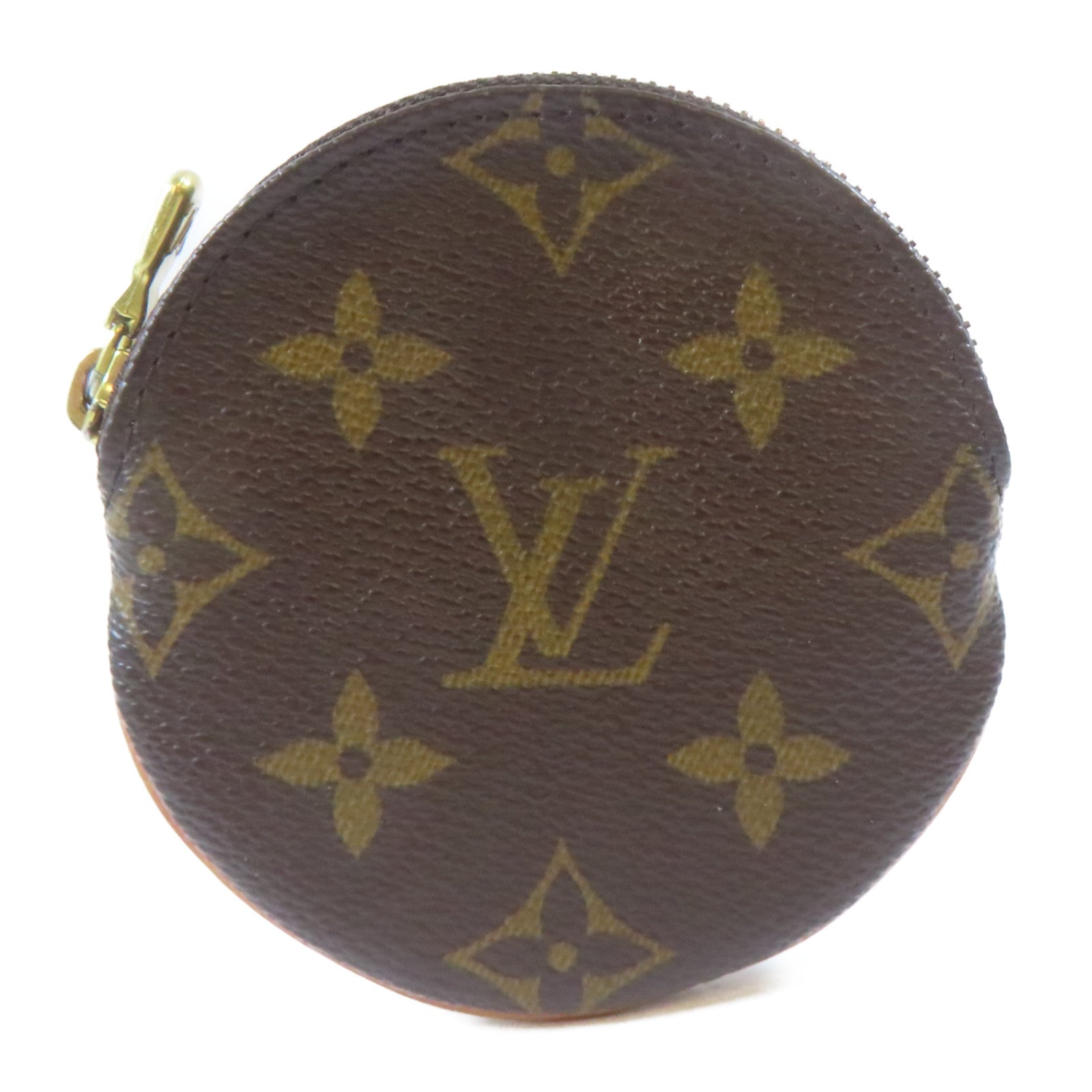 LOUIS VUITTON Monogram Coin Case金扣零錢包啡色