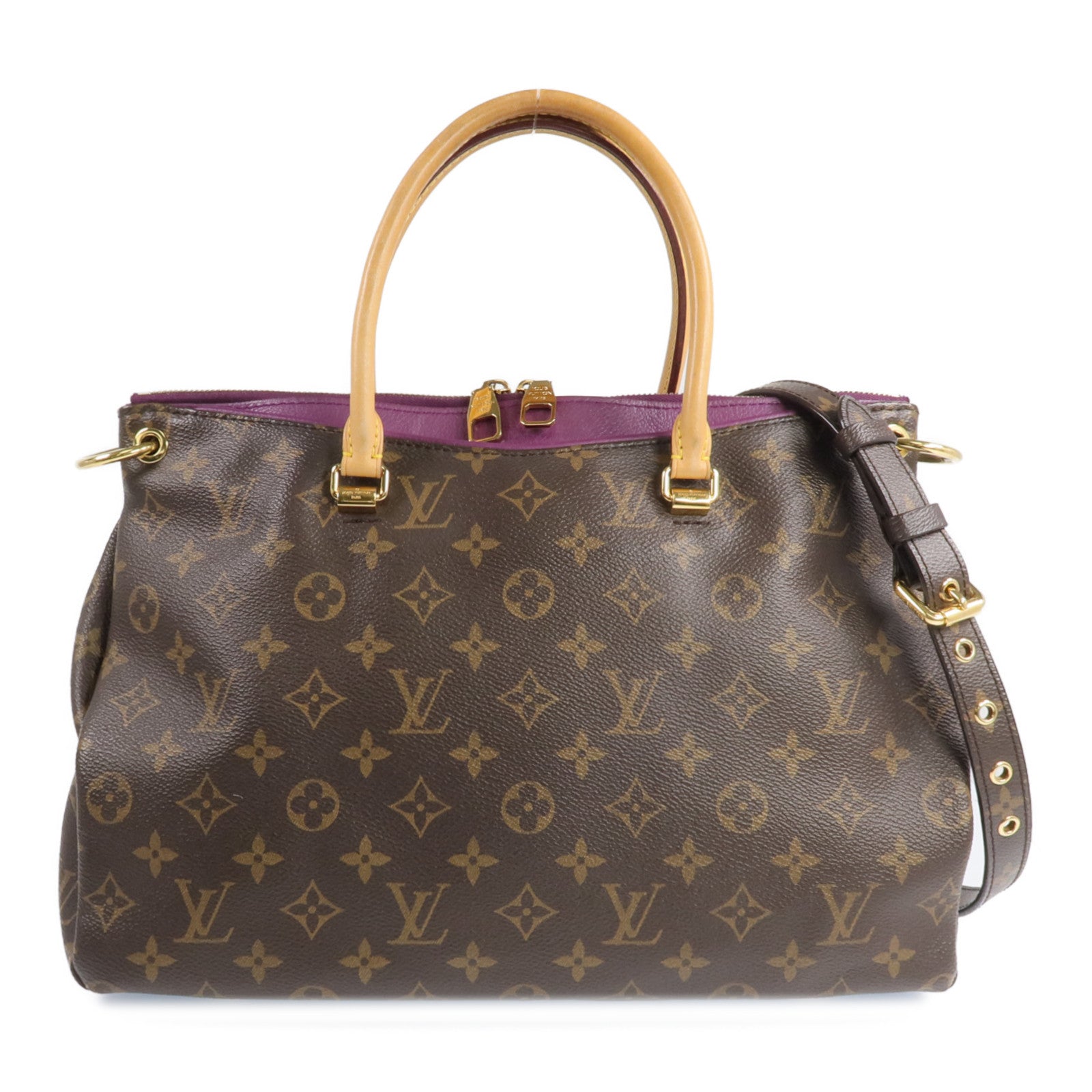 LOUIS VUITTON Monogram Pallas MM金扣手挽肩背兩用袋