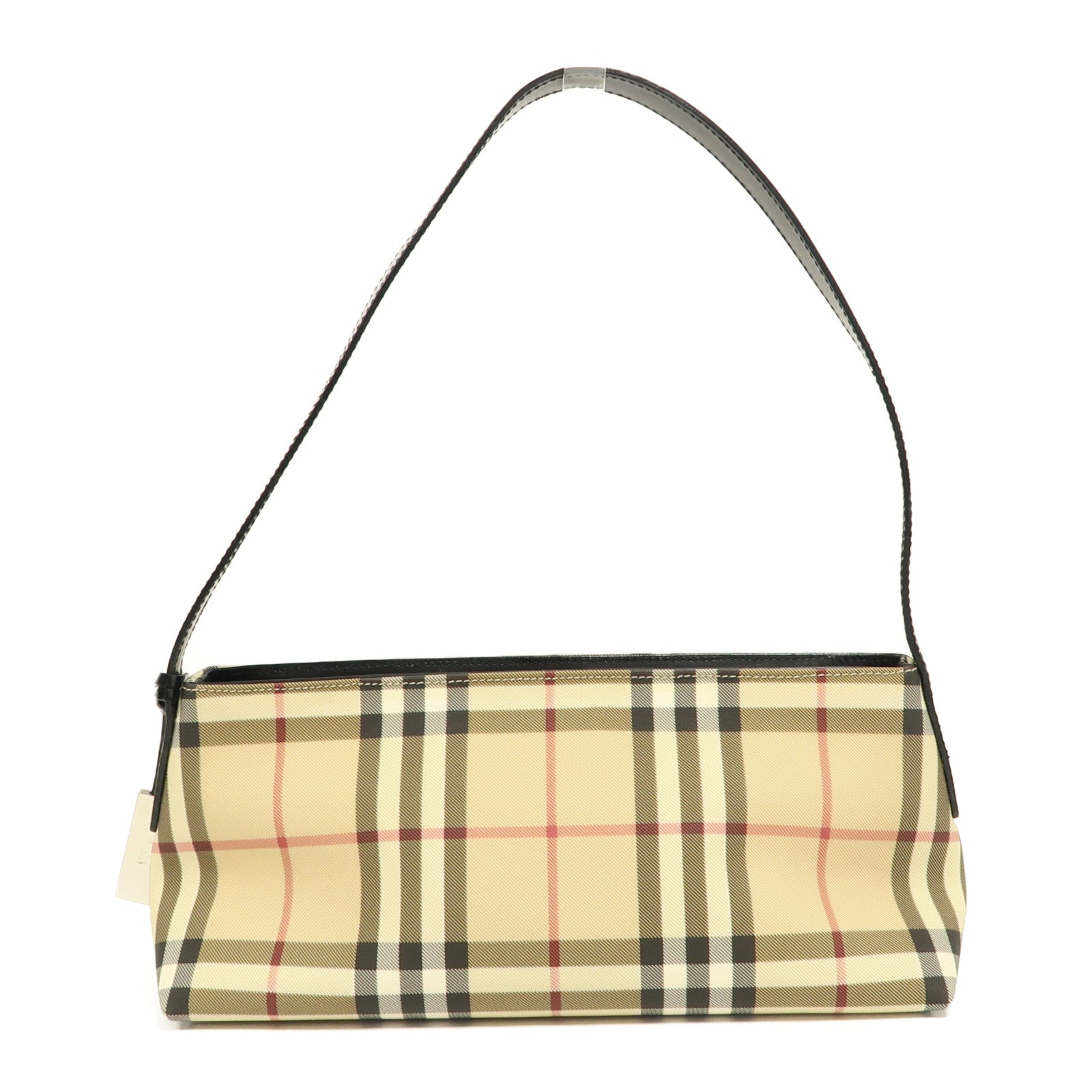 BURBERRY 【激減優惠】塗層帆布Hand Bag銀扣手挽袋米色