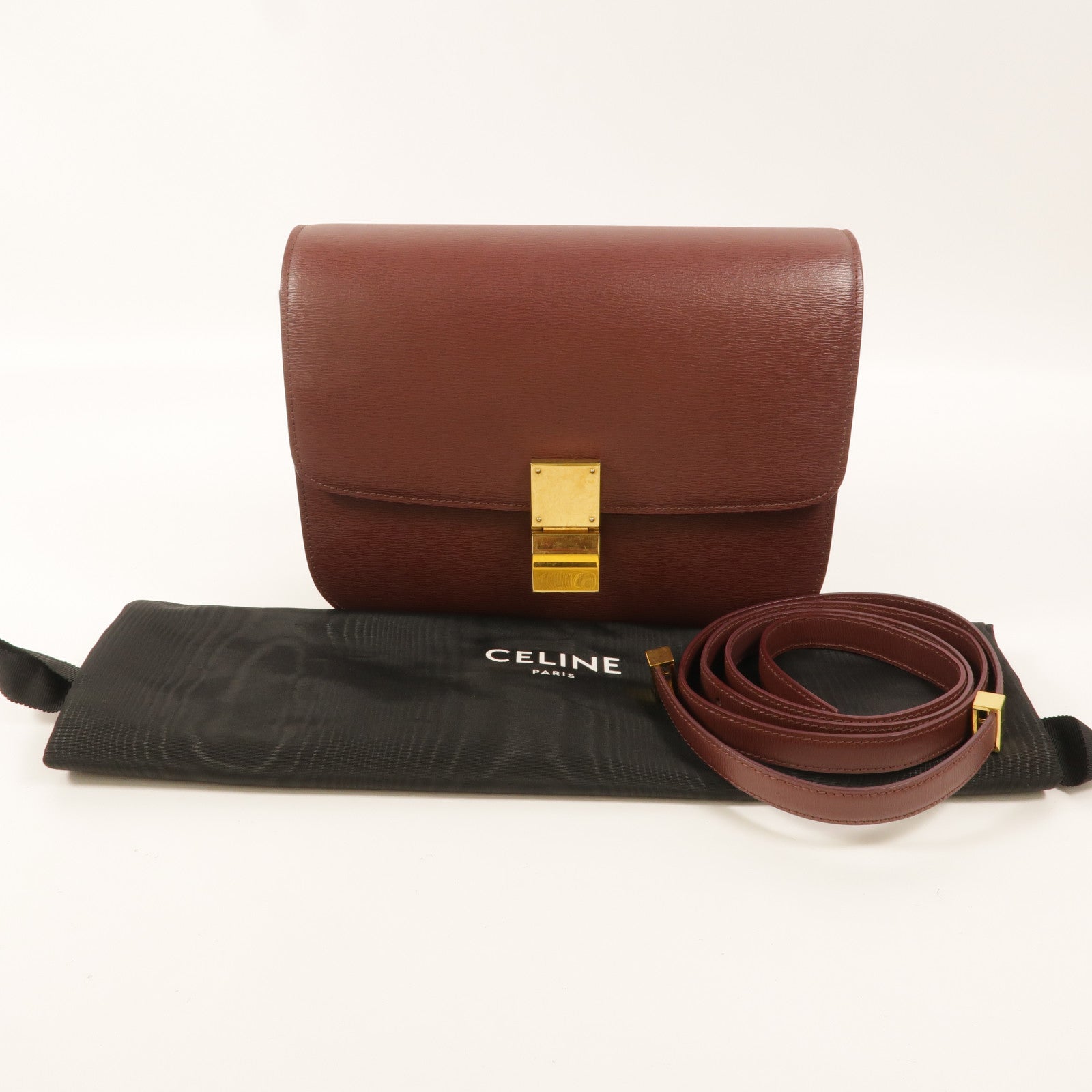 CELINE 牛皮皮革Classic Box Medium肩背袋