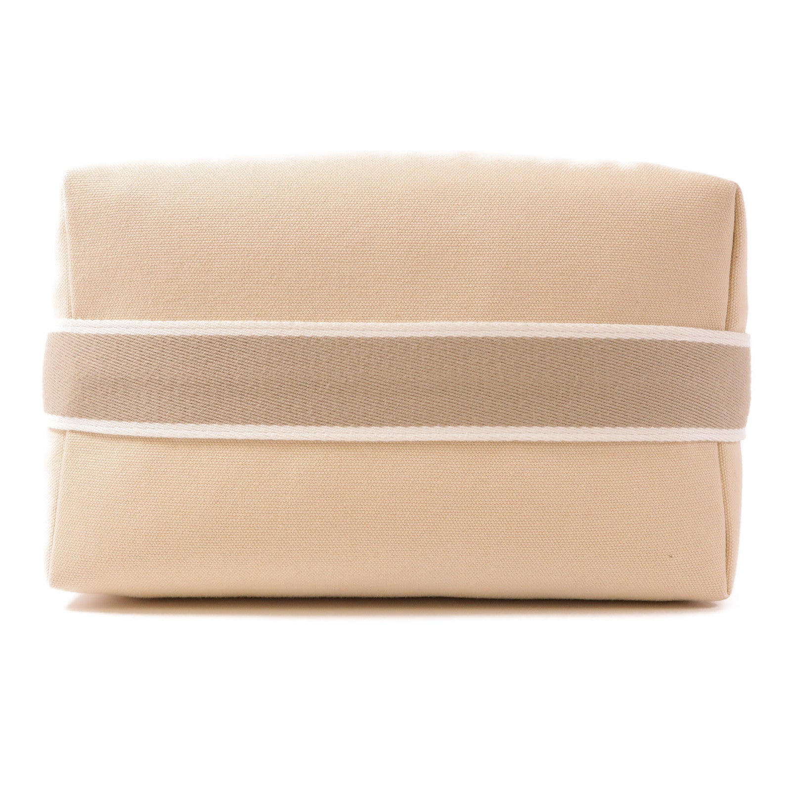 HERMES PHW Bride a Brac GM Handbag Canvas Beige