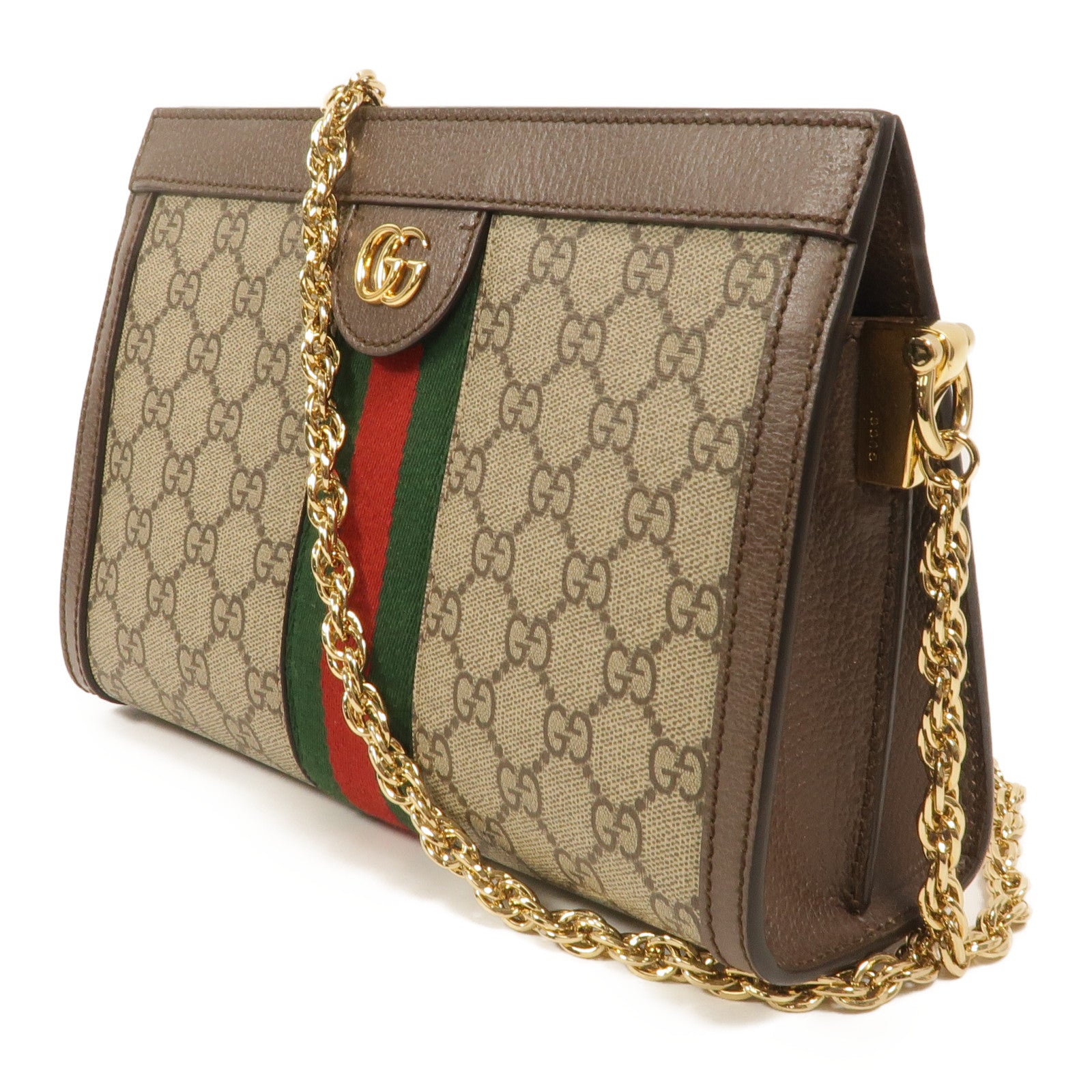 GUCCI 塗層帆布Ophidia GG Small鏈帶肩背袋