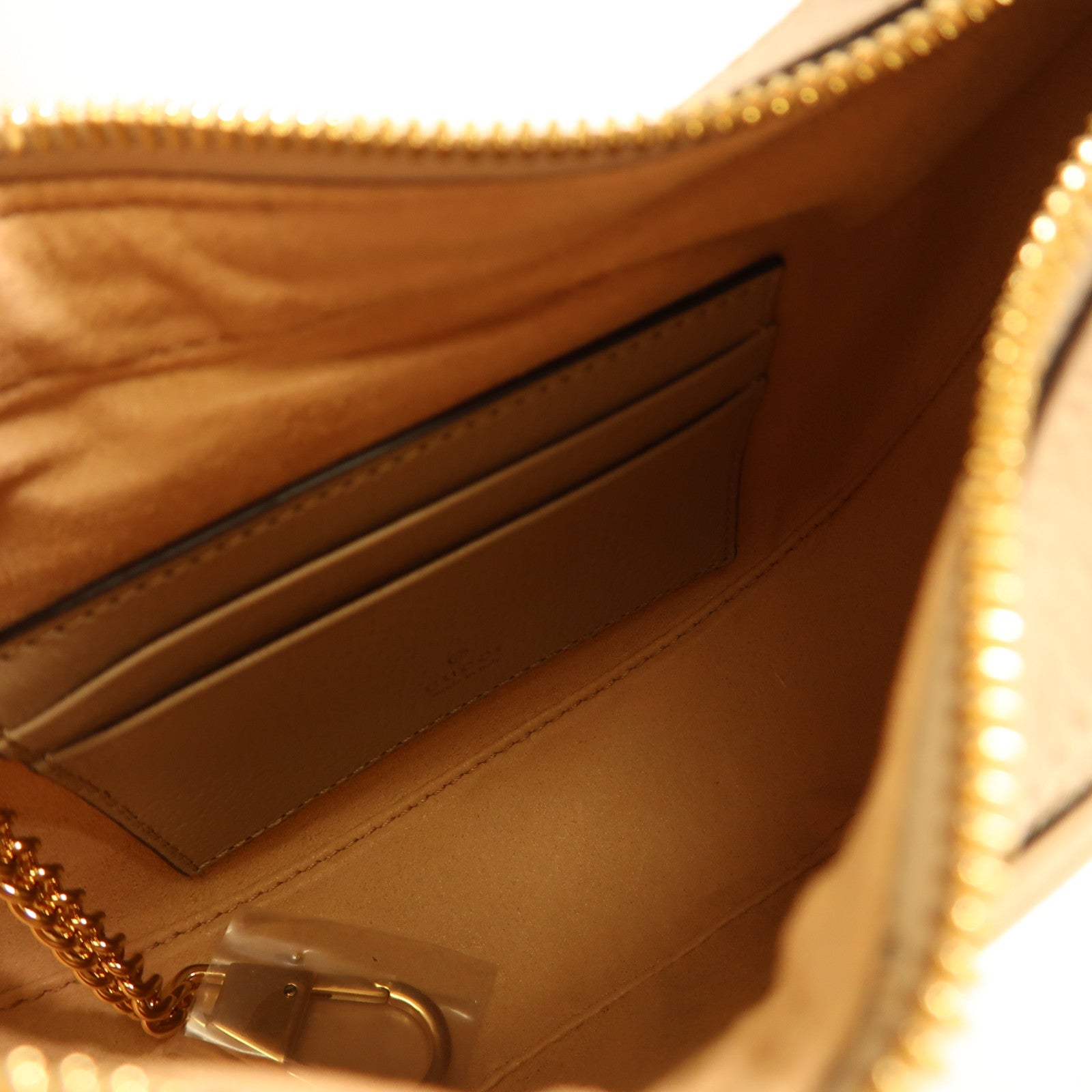 GUCCI 帆布2 Way Shoulder金扣鏈帶手挽肩背兩用袋