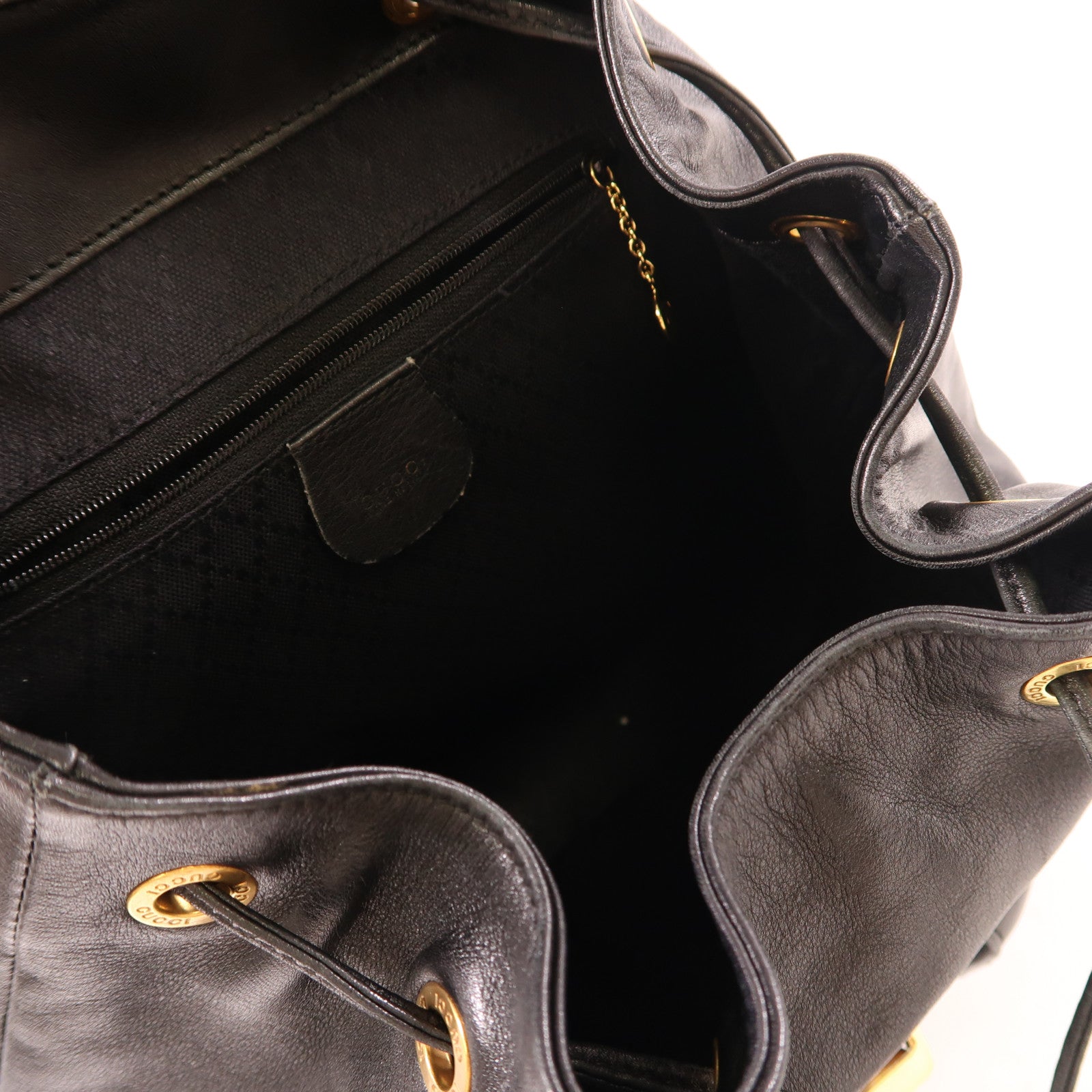 GUCCI 皮革Bamboo Backpack金扣背包
