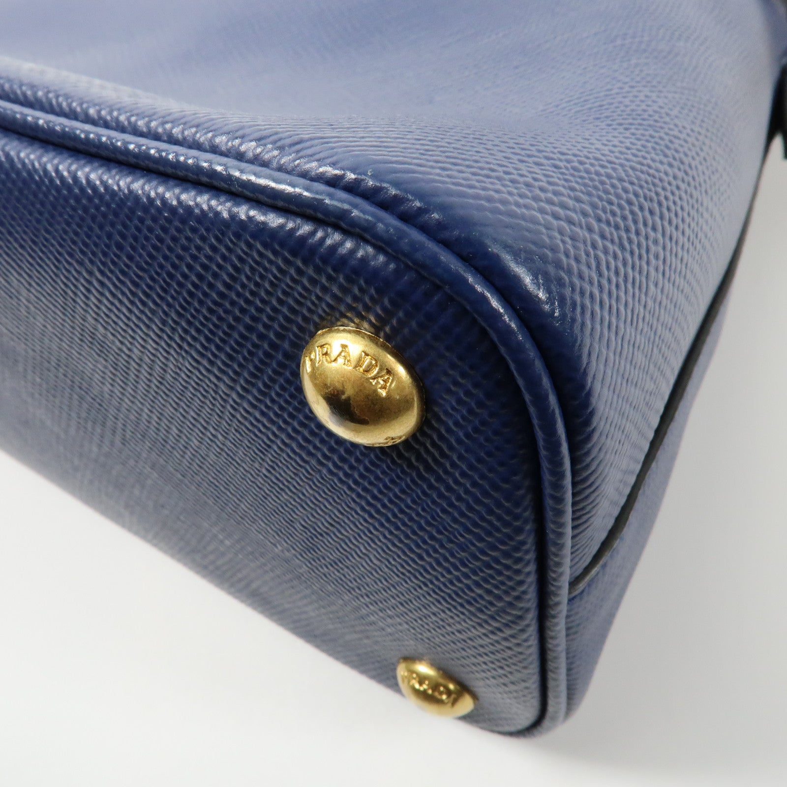 PRADA 牛皮皮革2way Shoulder金扣手挽肩背兩用袋