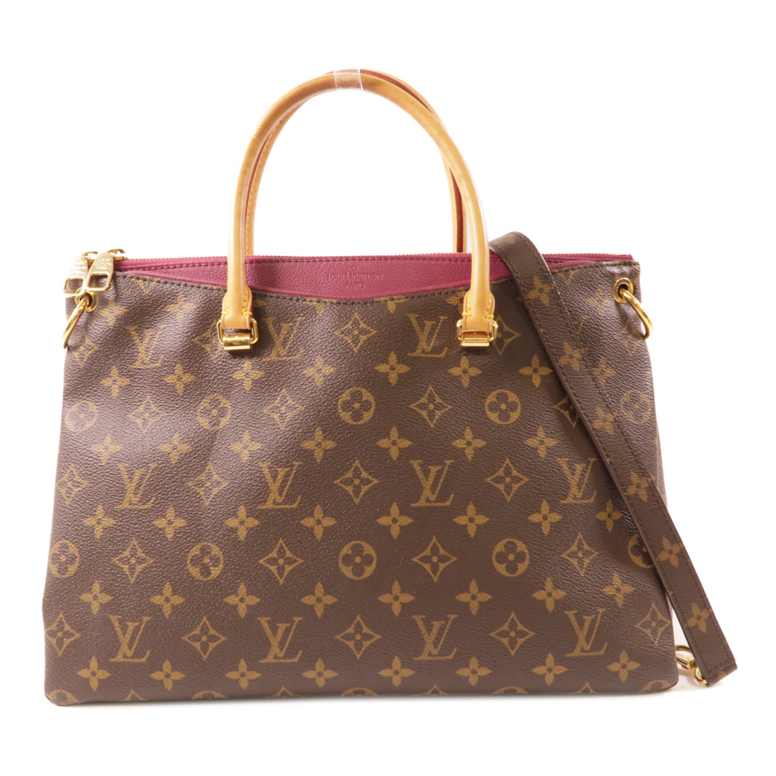 LOUIS VUITTON Monogram Pallas金扣手挽肩背兩用袋
