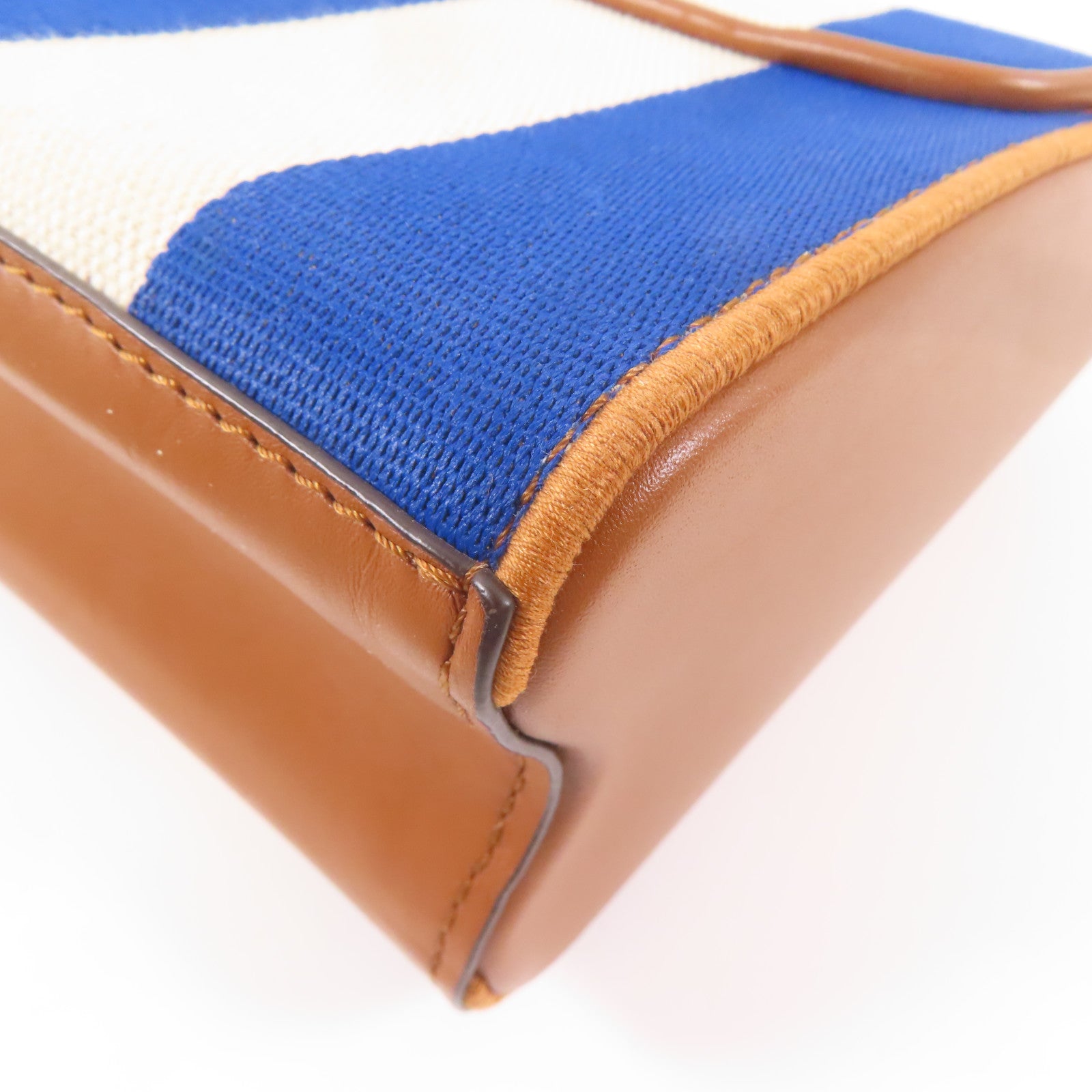 LOUIS VUITTON 帆布/皮革Twist金扣肩背袋藍色/白色/啡色