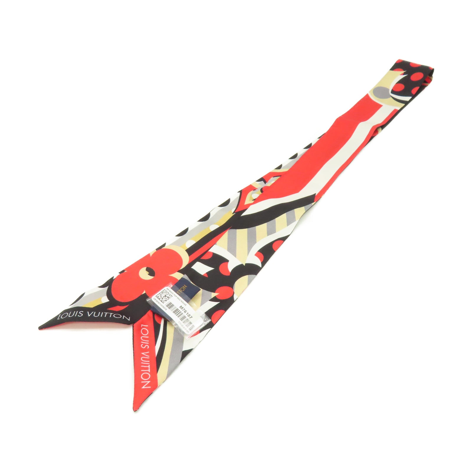 LOUIS VUITTON 【激減優惠】Pop Monogram絲質BB Bandeau Scarf絲巾紅色/黑色/彩色