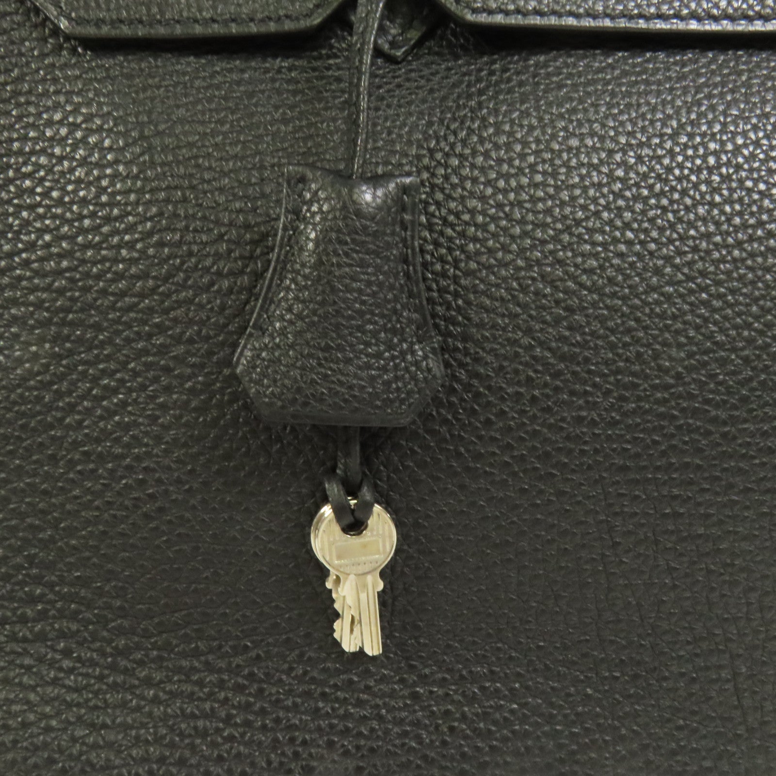 HERMES Togo皮革Birkin 30銀扣手挽袋Noir