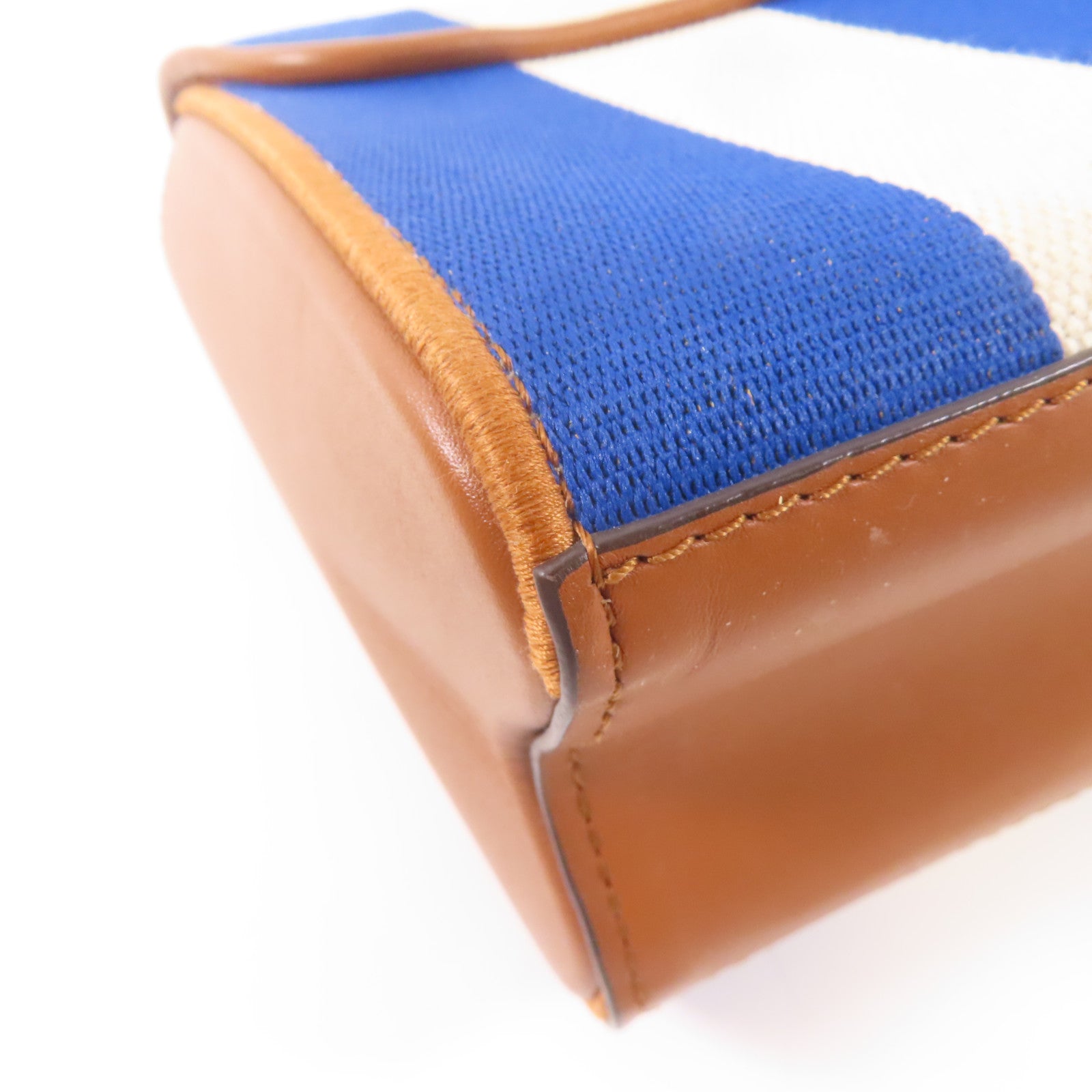 LOUIS VUITTON 帆布/皮革Twist金扣肩背袋藍色/白色/啡色