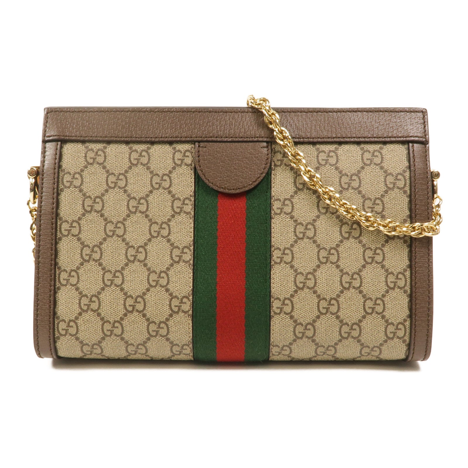 GUCCI 塗層帆布Ophidia GG Small鏈帶肩背袋