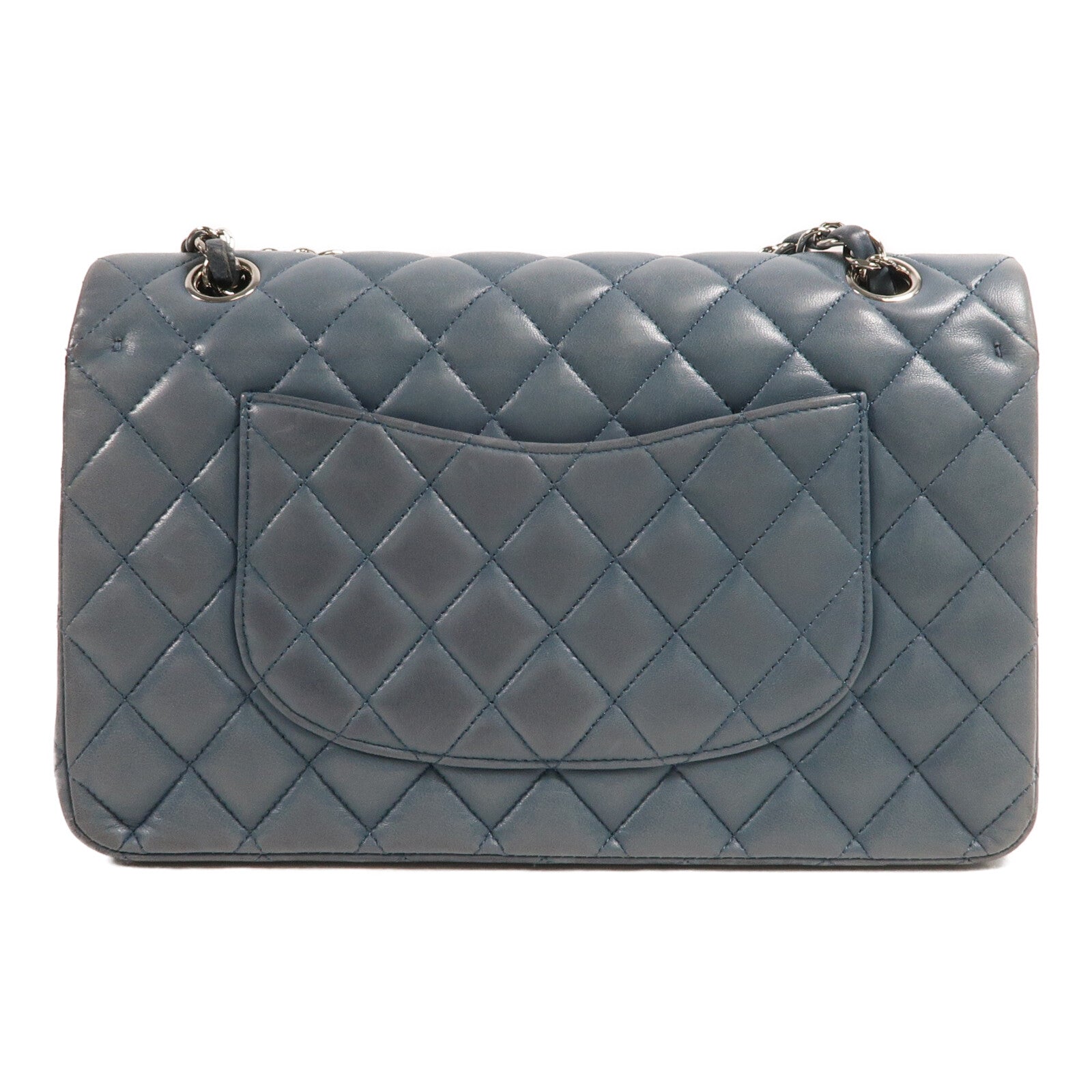CHANEL 羊皮皮革Classic 25銀扣鏈帶肩背袋