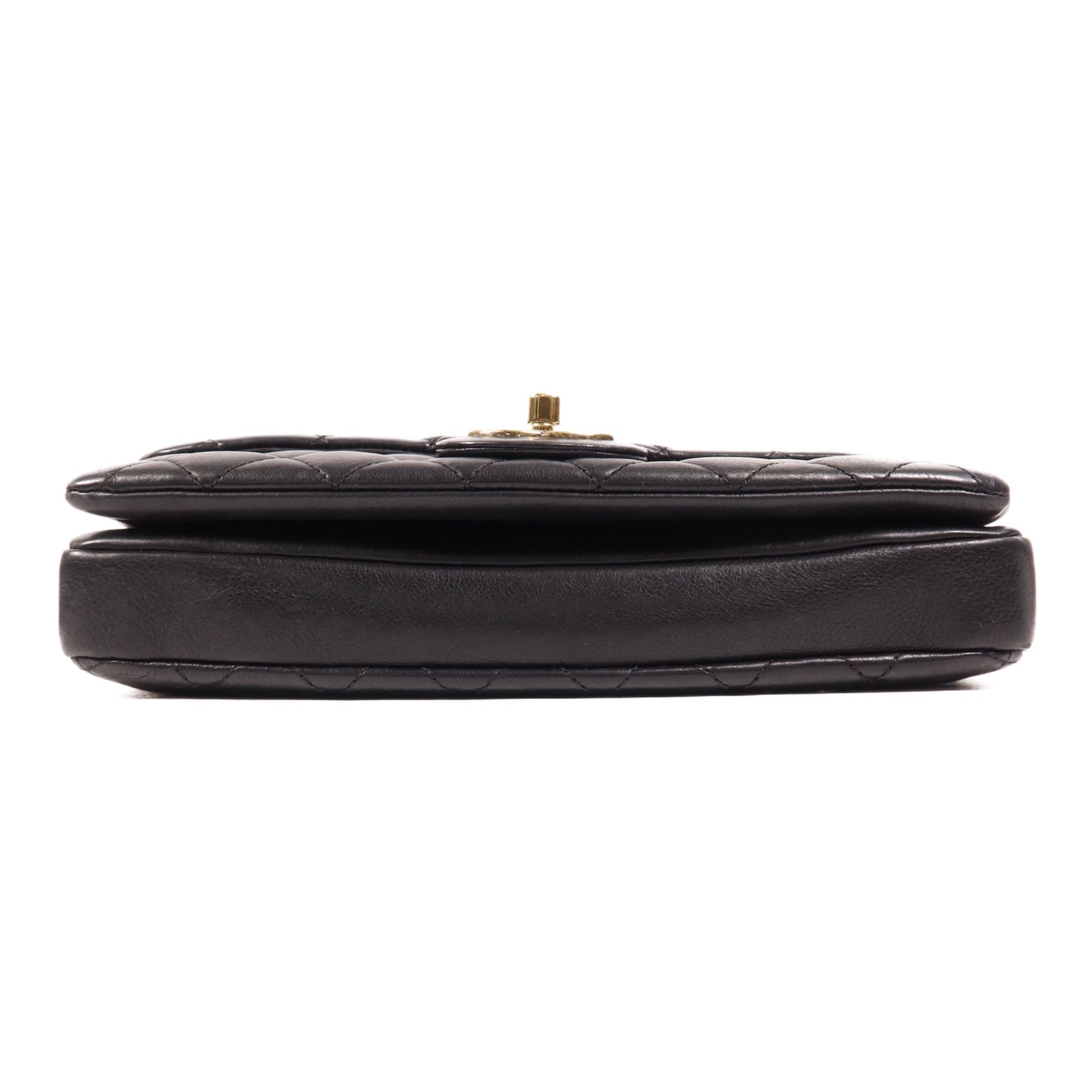 CHANEL 牛皮皮革Chain Shoulder金扣鏈帶肩背袋