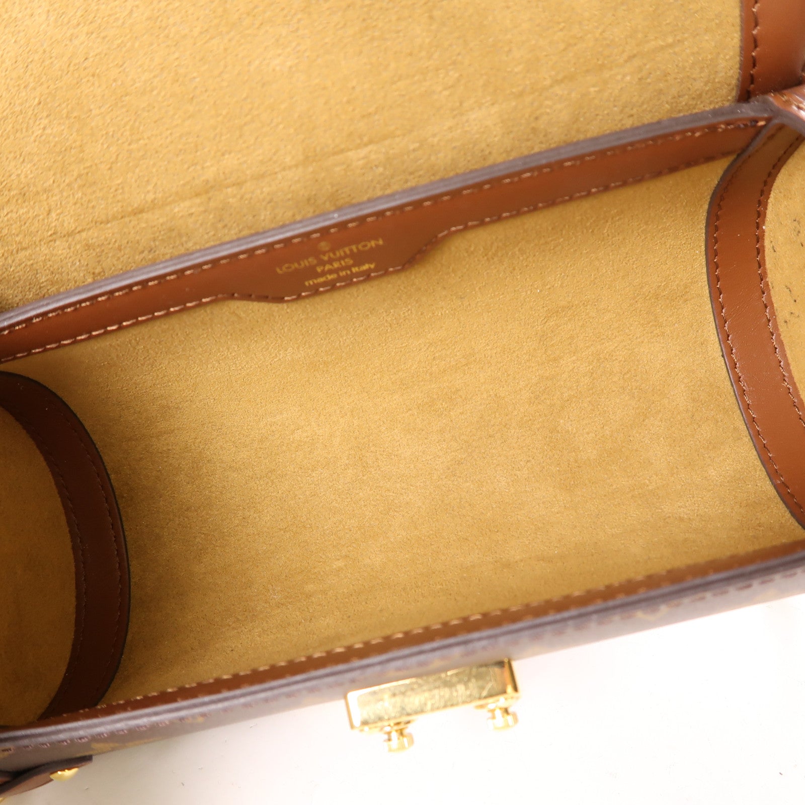 LOUIS VUITTON LV GHW Papillon Trunk Chain Shoulder Bag M57835 Monogram Brown