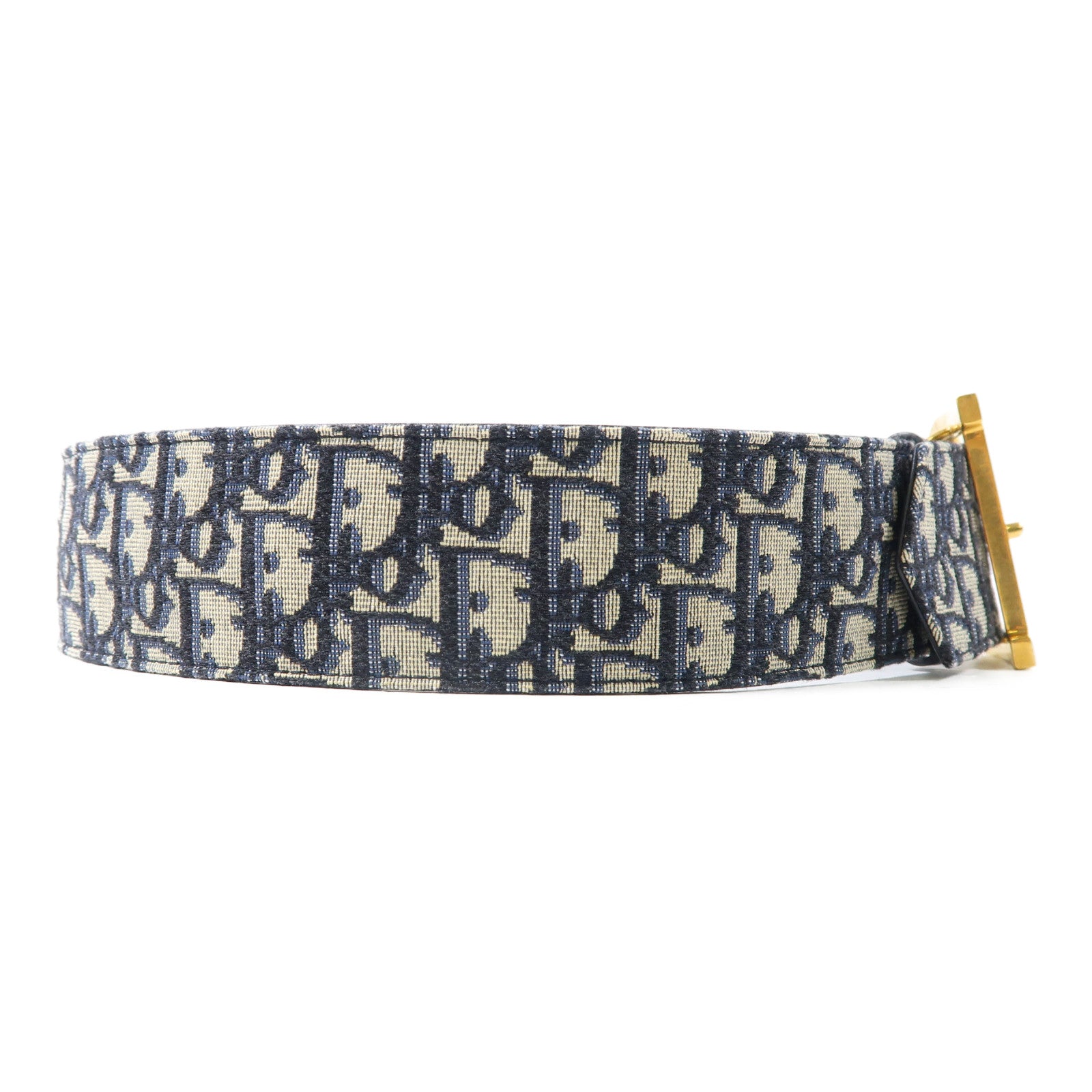 Dior (PRICE DOWN) CD GHW Belt B0403CTZQ_M928 Canvas Navy/Beige