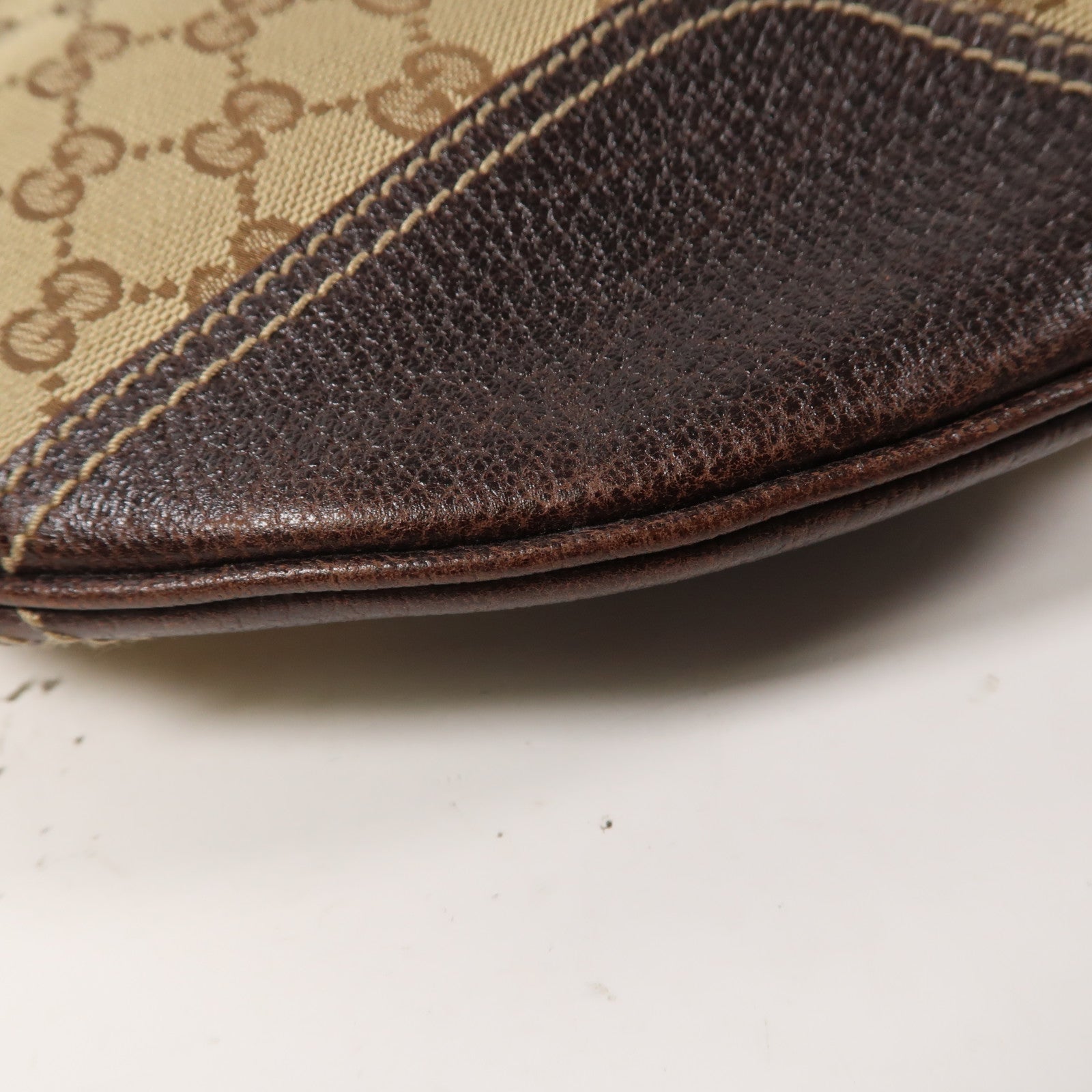 GUCCI GG帆布Princy Hobo Bag金扣肩背袋啡色